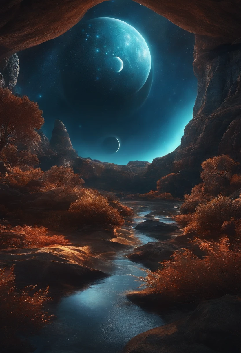 kosmos　3D Art　planetes　mystical
