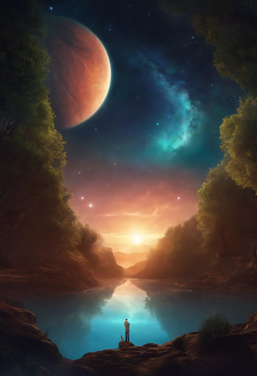 kosmos 3D Art planetes mystical