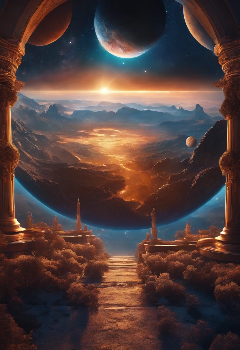 kosmos　3D Art　planetes　mystical