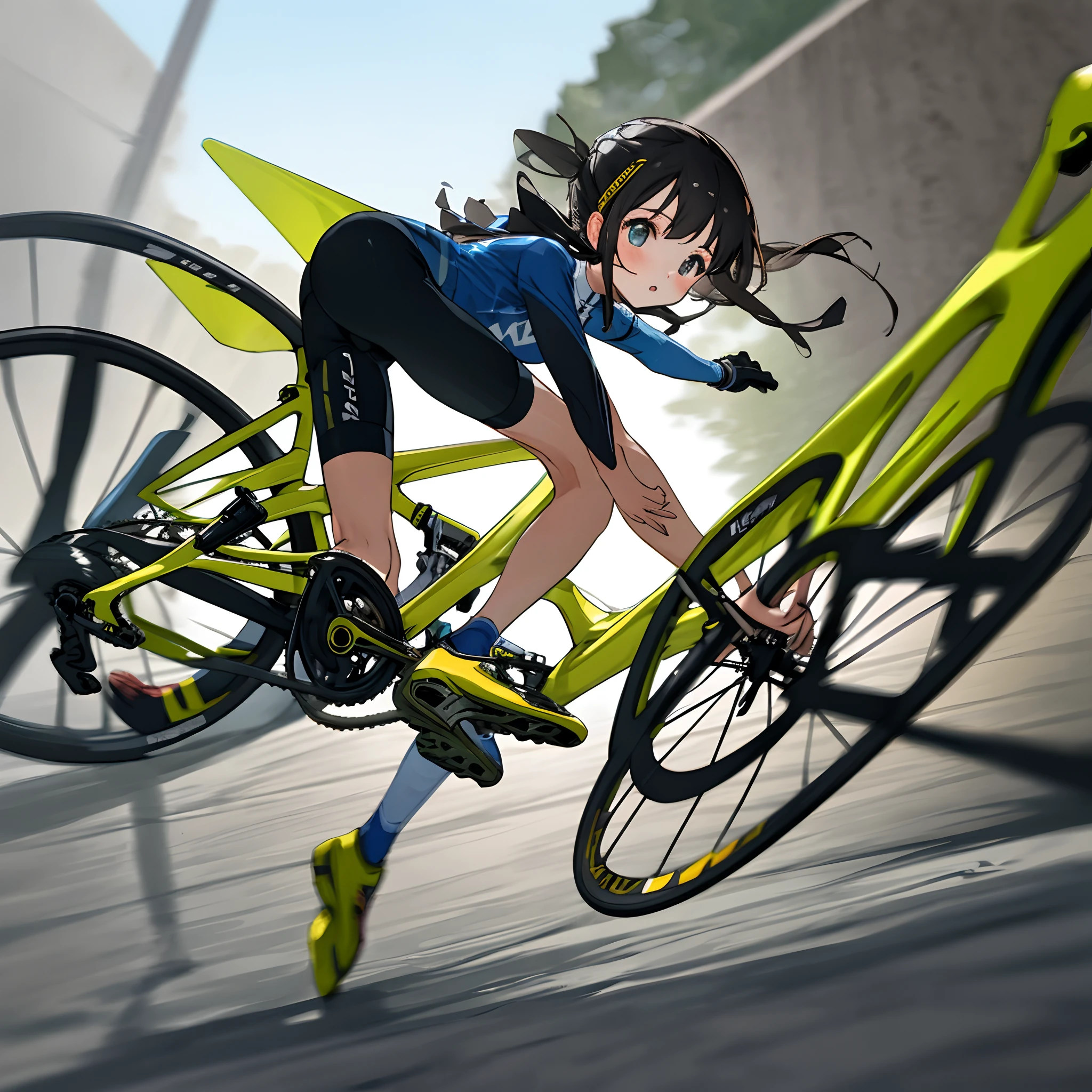 Cyclist girl、Full body like