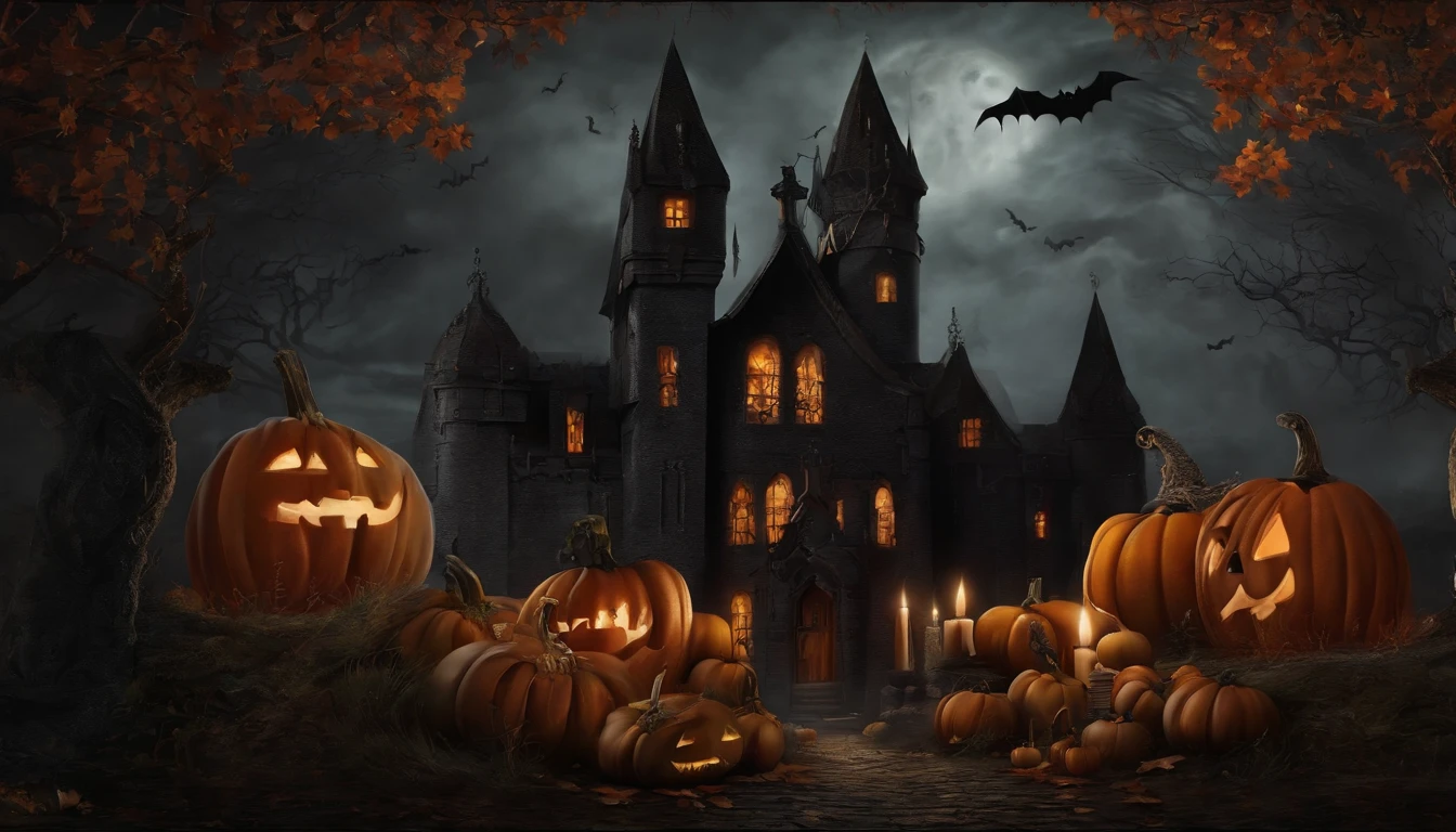 halloween, Estilo pintura arte, Dark Gothic and vintage style. Brujas negras.