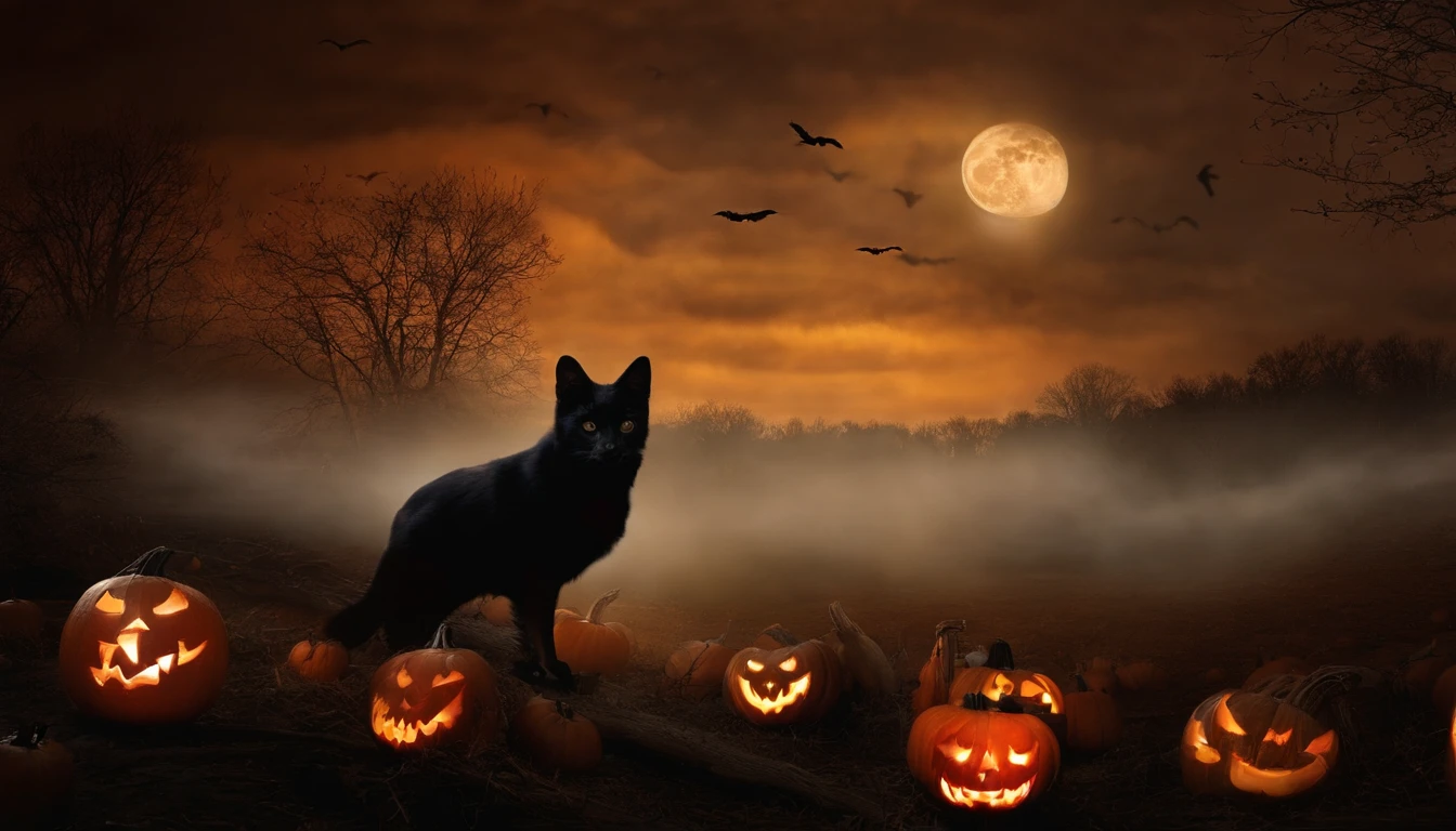 All Hallows' Eve and Black Witches. Oscuriad y bruma bajo la luz de la luna.