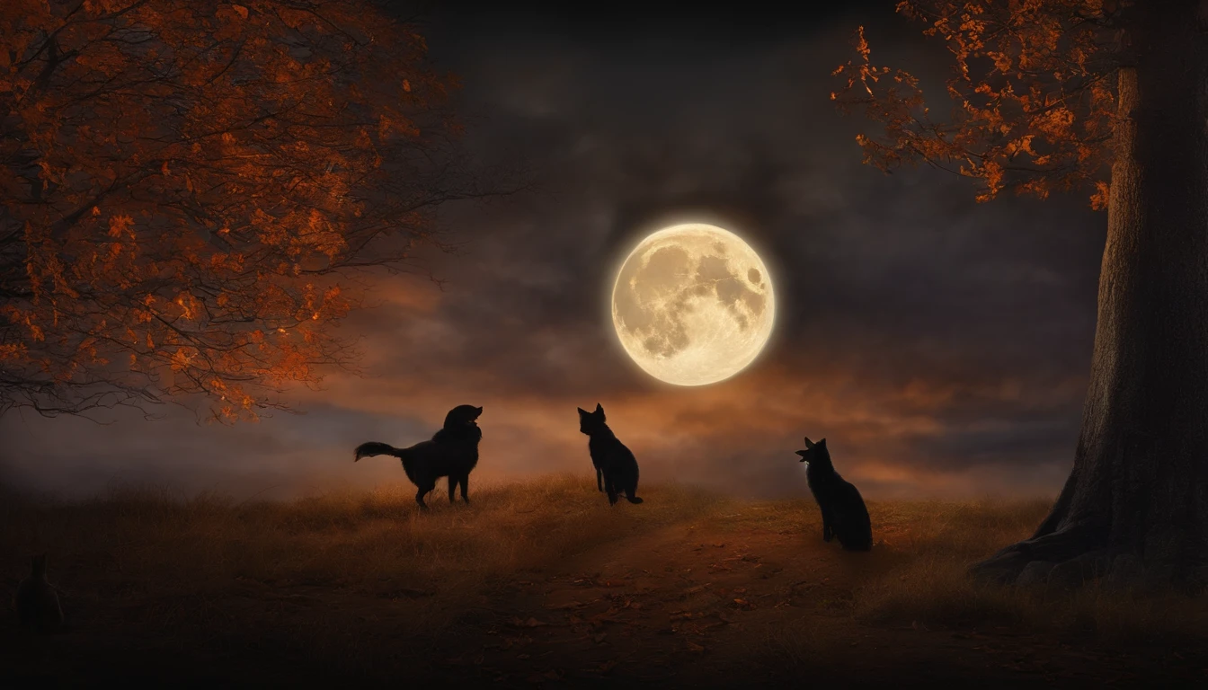 All Hallows' Eve and Black Witches. Oscuriad y bruma bajo la luz de la luna.