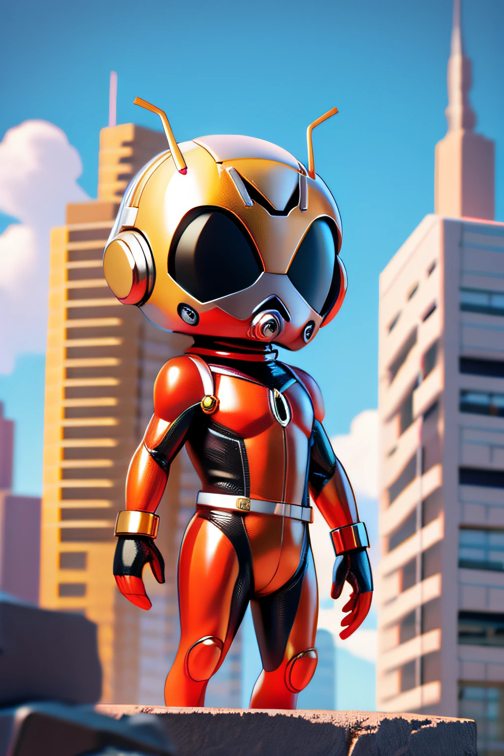 REAL ESTATE BUSINESS VIEW WITH ANT MAN AND GOLD