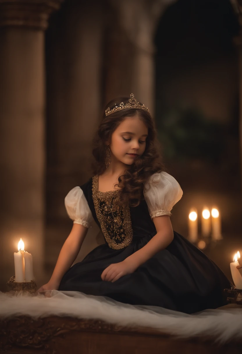 A young, stunningly beautiful and blonde princess, dressed in a light silver, foot-length dress with short sleeves, sitting on her throne in the throne room of her castle, she is wearing no crown and no jewelry, view of the princess from the front and in full body view from head to toe, hyperrealistic,