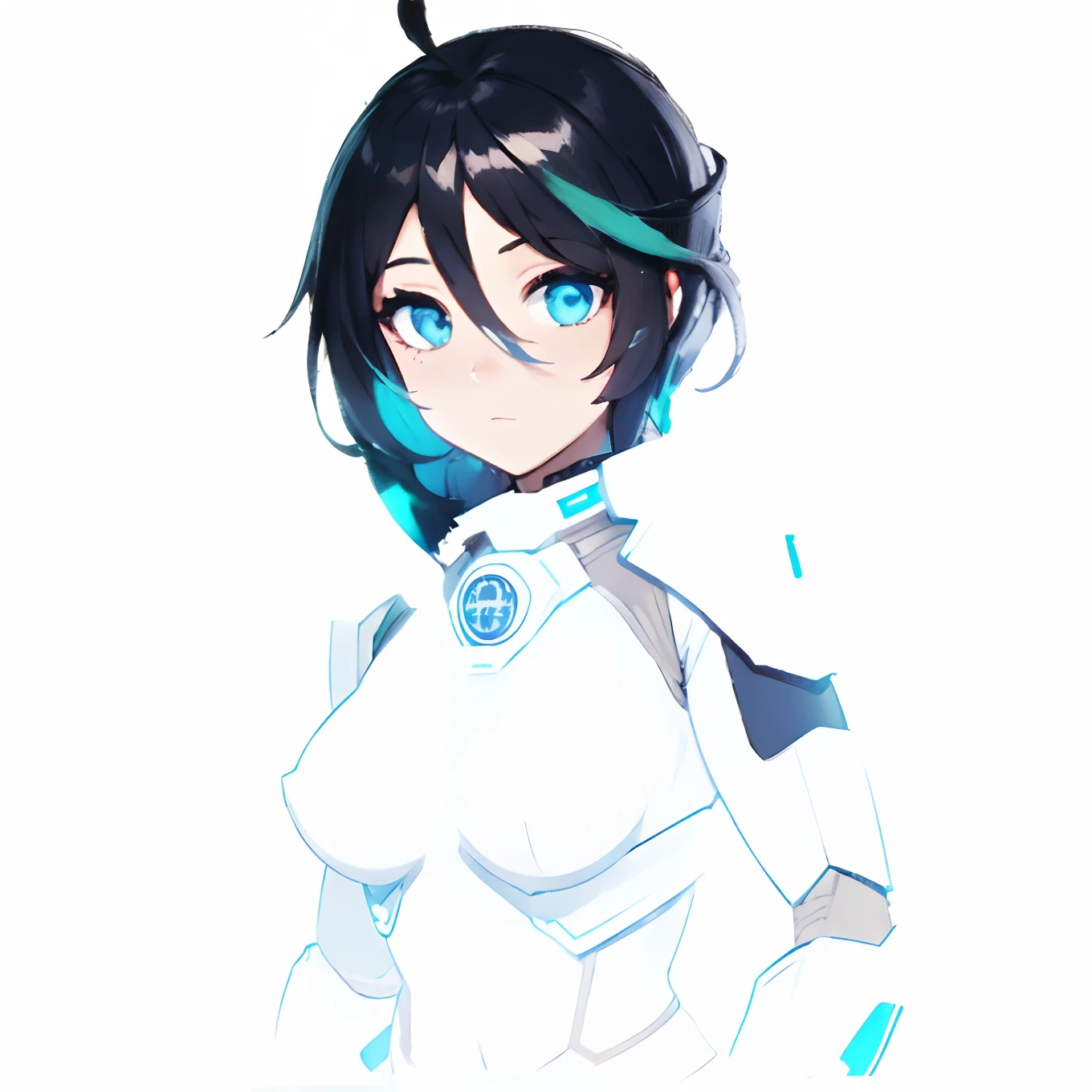 (Police woman body), (futuristic armor)