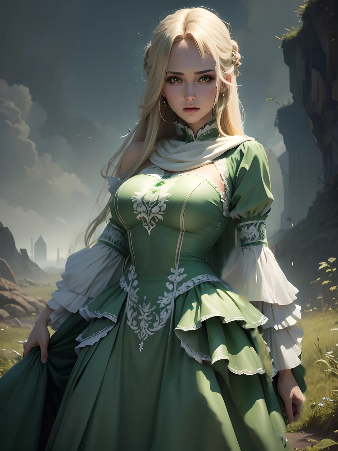 Green skirt