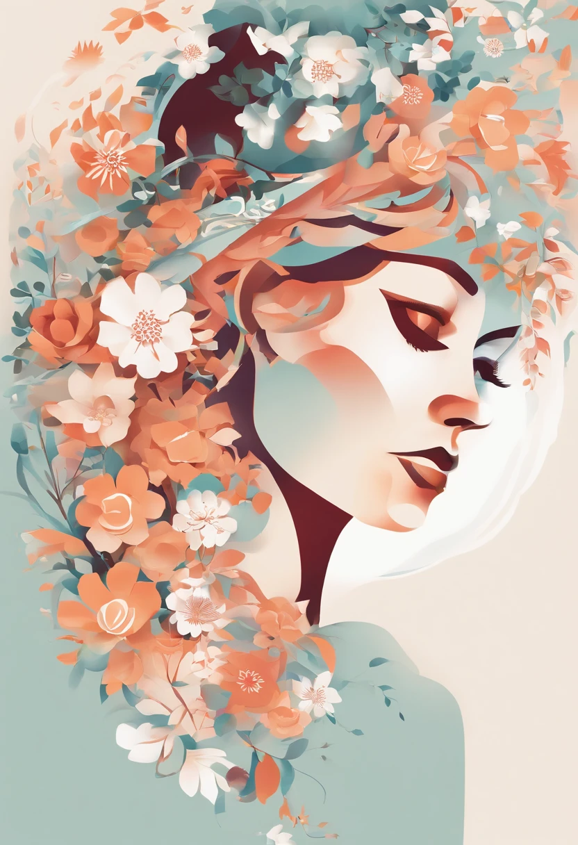 illustration: 1.3), paper art, 3D rendering of, the sky background, (Beautiful side face，closing her eyes: 1.3), (Masterpiece Cloud 1.2) ,Masterpiece sun colorful, Best quality, Detailed details, Masterpiece, offcial art, movie light effect, 4K, Chiaroscuro , sumi