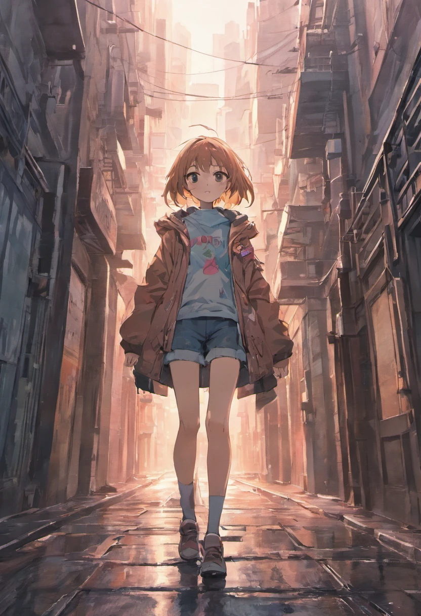Dystopian city with dirty and deserted streets. Ultra hd, hiper detalhado 4k
