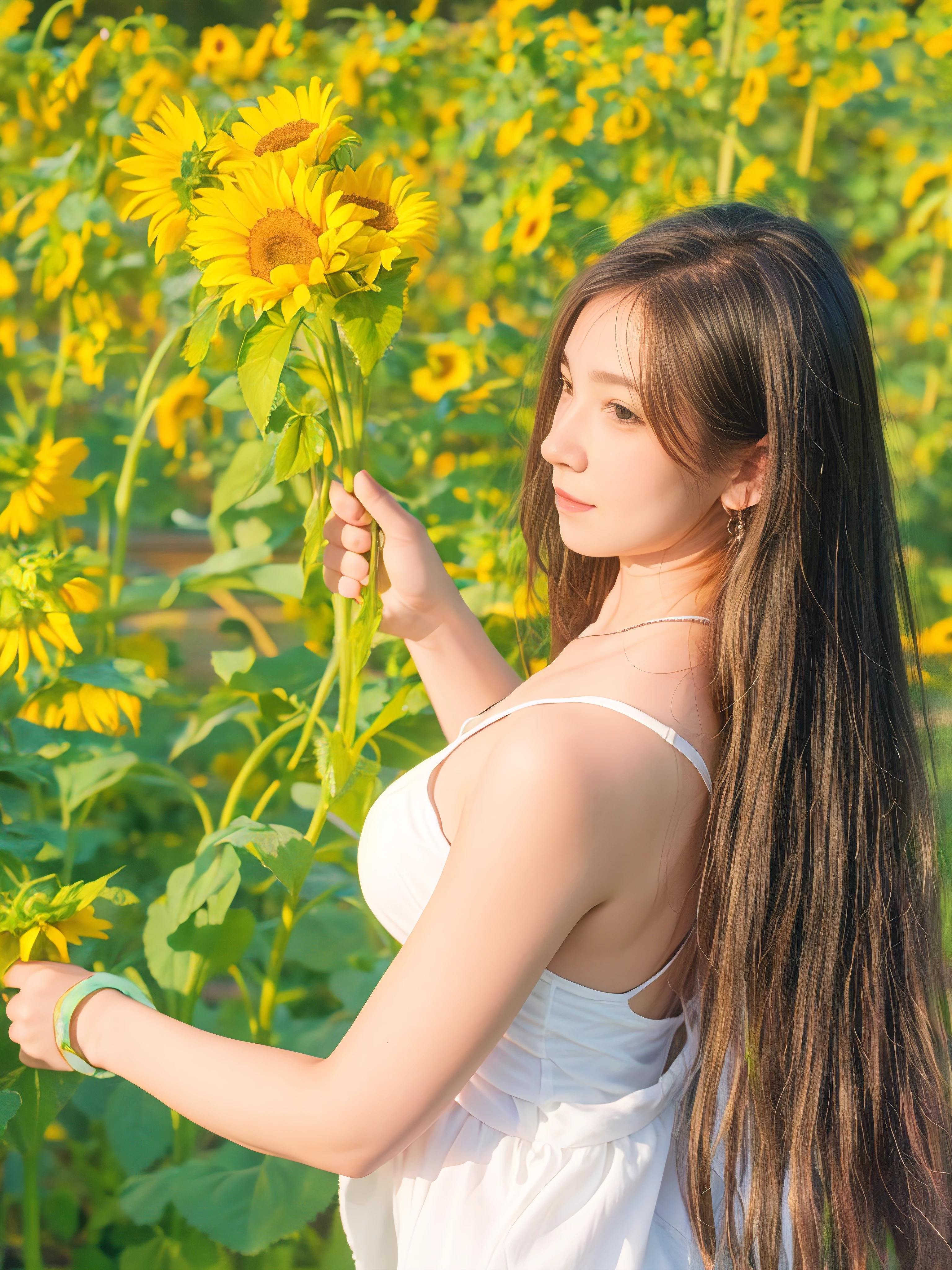 Sunflower girl，
