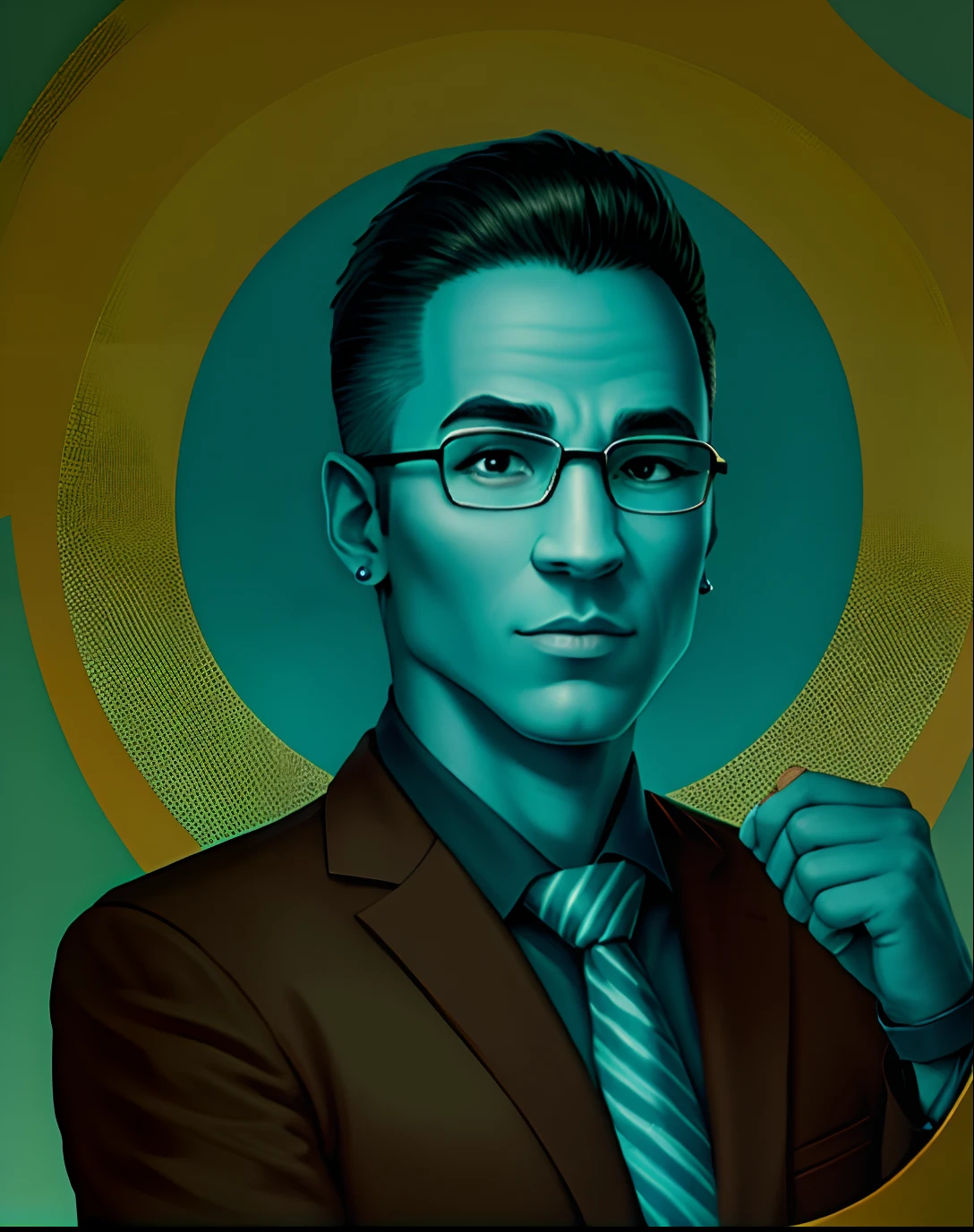 Cartoon avatar,professinal,sedate,intelligence