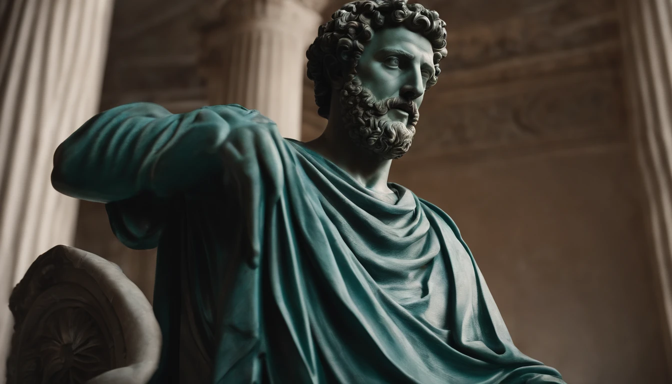 statue Emperor Marcus Aurelius, 8k, cinematic