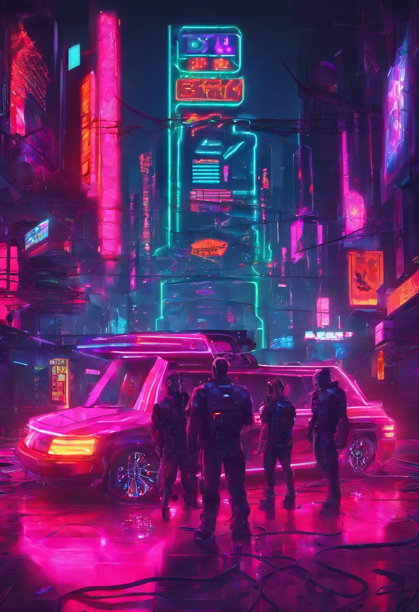 there is a large neon sign that says party bus, an album cover by Josef Block, tumblr, happening, party lights, vip room, lined with neon tube lights, disco party, neon lights in background, party, neon ambience, partylights, led lights around the place, sci-fi night club, red neon lights inside it