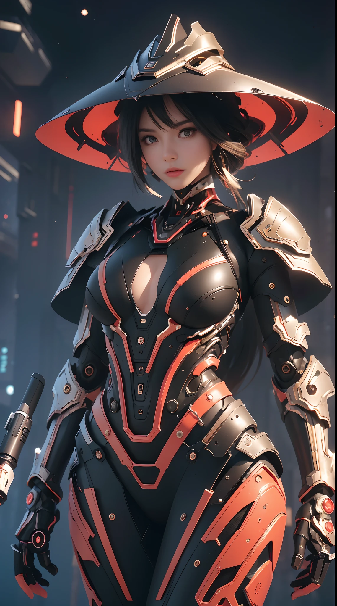 ((mejor calidad)), ((obra maestra)), (muy detallada: 1.3), ....3D, hermoso, (CyberpunkAI: 1.4),Hermosa mujer ,en el espacio, Nebulosa, tenencia_arma, (1Mecha femenino: 1.3), frente al espectador, ojos brillantes, cuerpo completo, (volando, descendiendo, dynamic, desenfoque de movimiento: 1.4),(manos:1.4),(Beautiful and detailed eye description:1.4),,motor irreal:1.4,UHD,La mejor calidad:1.4, fotorrealista:1.4, textura de la piel:1.4, obra maestra:1.8,obra-prima, mejor calidad,ultra-high def, 8k, 1080p.