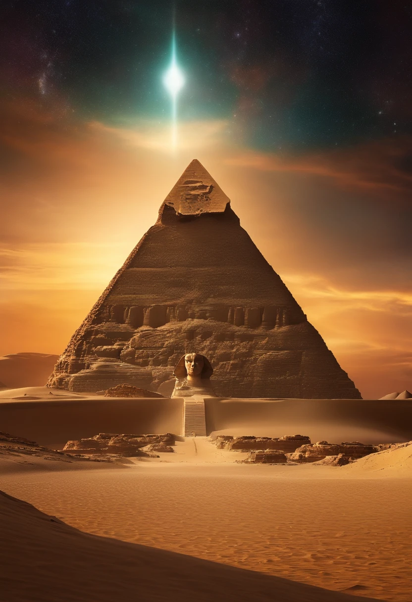 Create Egypt's pyramid and alien