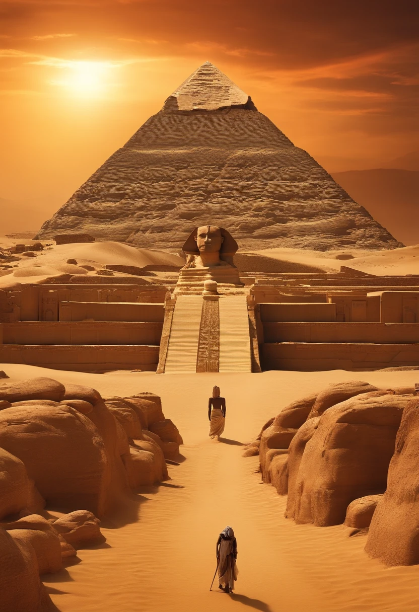 Create Egypt's pyramid and alien