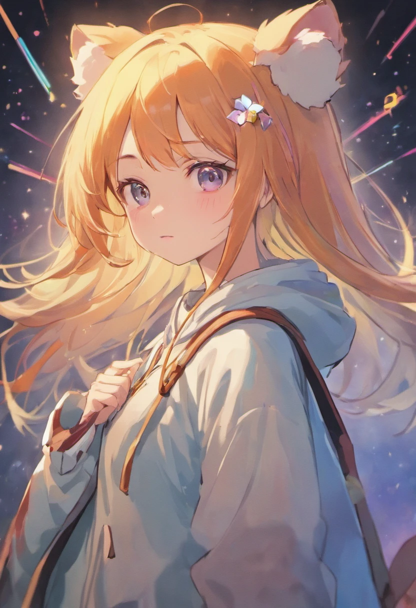 Stars shine,Colorful,Lolita style clothing,Cartoon small backpack,teens girl,Holding the bear cub,Clumsy jumps,Cute and cute,Glow effects,Dingdall effect,depth of fields,high light,Real light,Ray traching,oc rendered,Hyper-realistic,best qualtiy,8K,Works of masters,super-fine,Detailed pubic hair,Correct anatomy,sharp focus on eyes,Bokeh,Facial features are carefully depicted