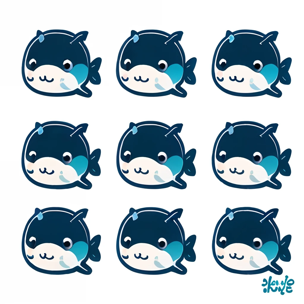 Create LINE stickers with cute marine creatures