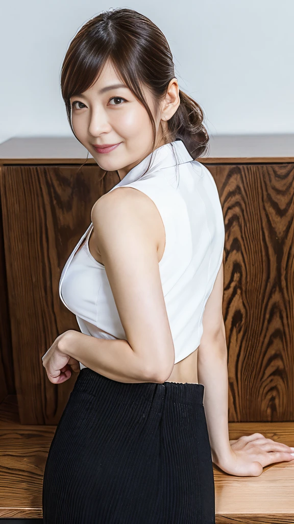 best qualtiy、masterpiece、fidelity:1.3、超A high resolution、(Photorealsitic:1.4)、1 Most Beautiful Mature Woman in Japan(Obscene big breasts:1.4、Bob Hair)、Mature obscene body、Obscene mom、The ultra -The high-definition、Embarrassed face、Perfect Style、shopping mall、Obscene smile、Body shape like a gravure idol、Eroticism that everyone looks back on、White blouses、Black fluffy flared skirt