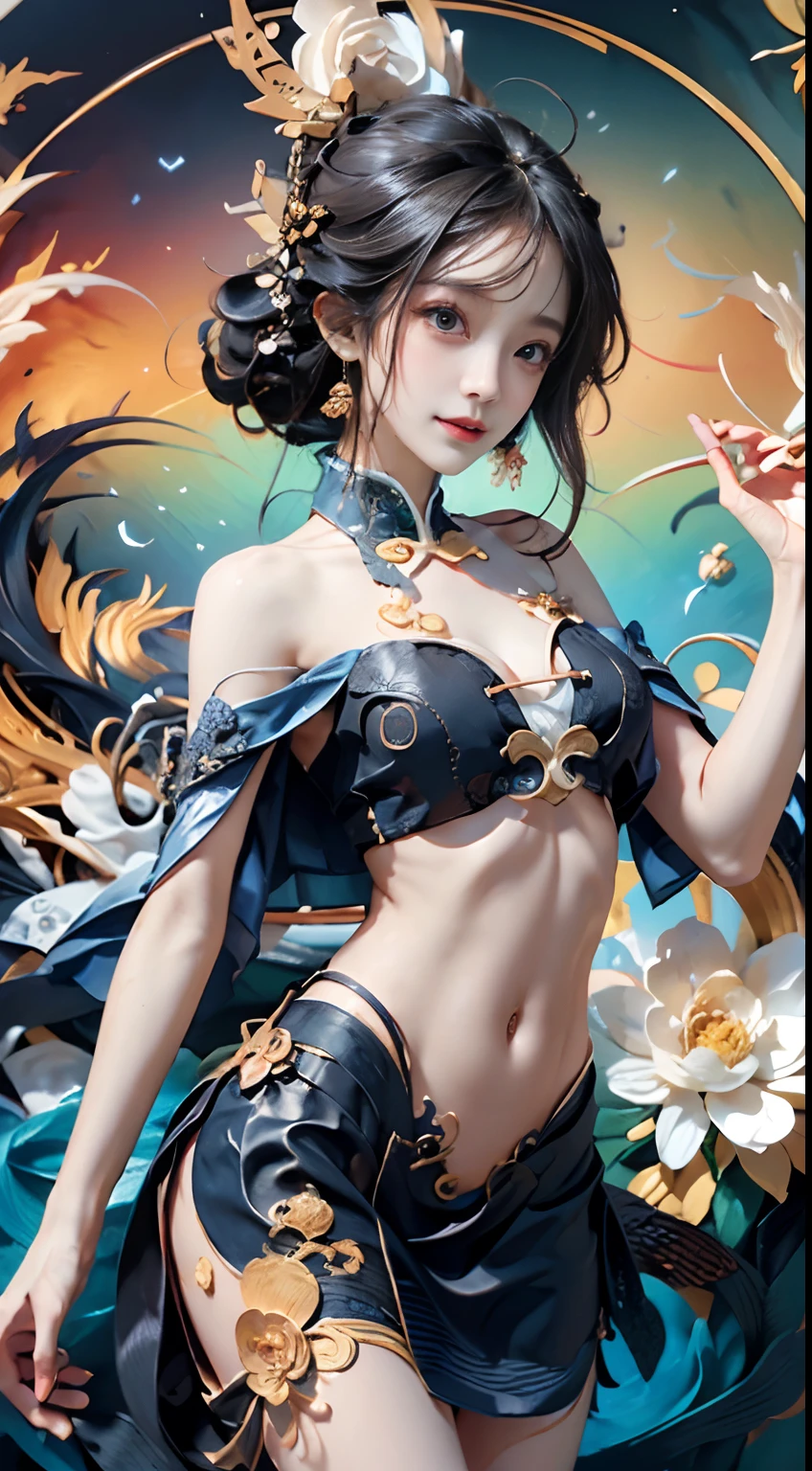 official art, unity 8k wallpaper,(Lace panties), ultra detailed, beautiful and aesthetic, masterpiece, best quality, (zentangle, mandala, tangle, entangle), (fractal art:1.3) , 1girl, extremely detailed, dynamic angle, cowboyshot, the most beautiful form of chaos, elegant, a brutalist designed, vivid colours, romanticism, by james jean, roby dwi antono, ross tran, francis bacon, michal mraz, adrian ghenie, petra cortright, gerhard richter, takato yamamoto, ashley wood, atmospheric, ecstasy of musical notes, streaming musical notes visible