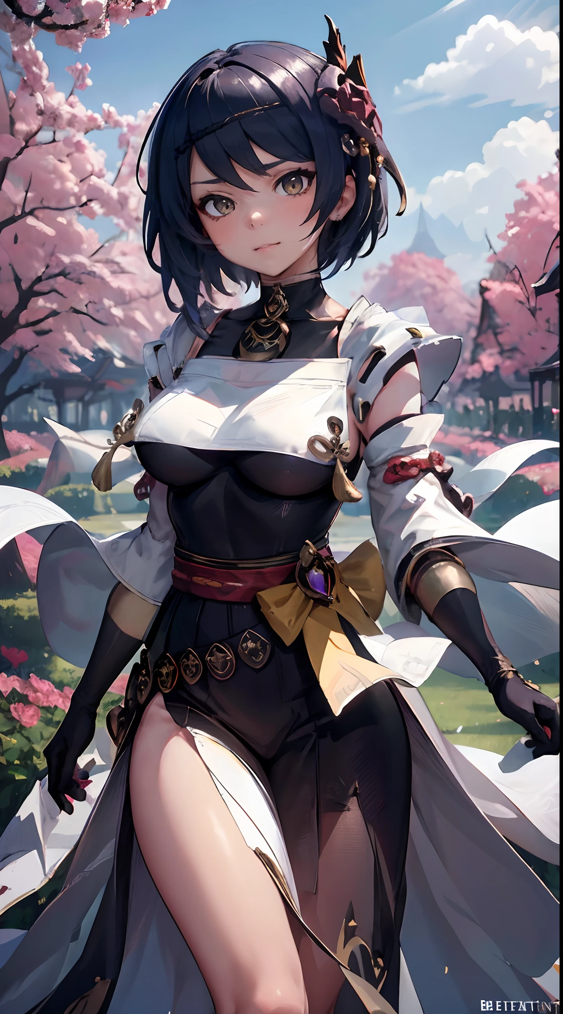 Excellent quality, tmasterpiece, A high resolution, 1个Giant Breast Girl, Be red in the face, (Enchanted smile: 0.8), star eye, Chinese Hanfu, hair adornments, jewely, big breasts beautiful, Show on the_body, dingdall effect, actual, Peach Blossom Forest, light edge, Two-tone lighting, (highdetailskin: 1.2), 8k ultra high definition, SLR camera, softlighting, high qulity, Volumetriclighting, he who, photore, A high resolution, 4K, 8K, The background  blurred out