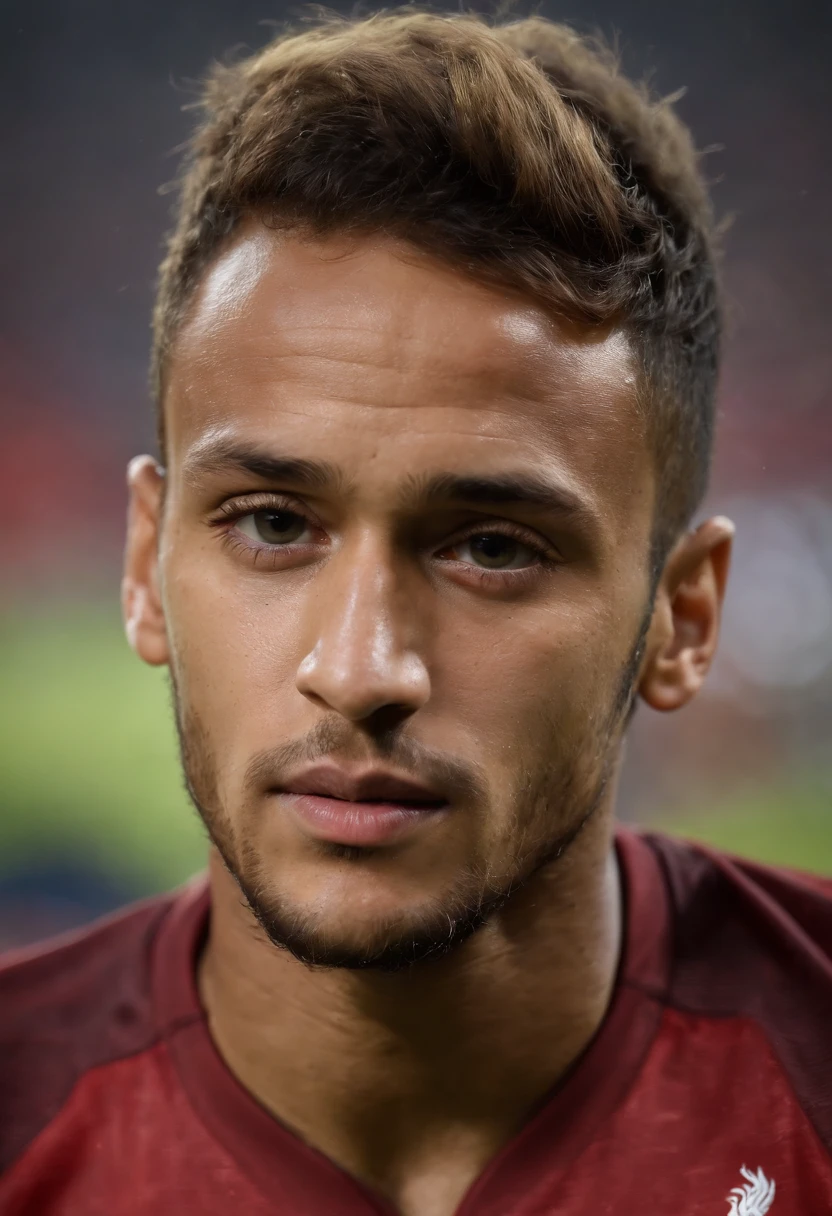 Homem Soccer Player Neymar de queixo grande no Liverpool