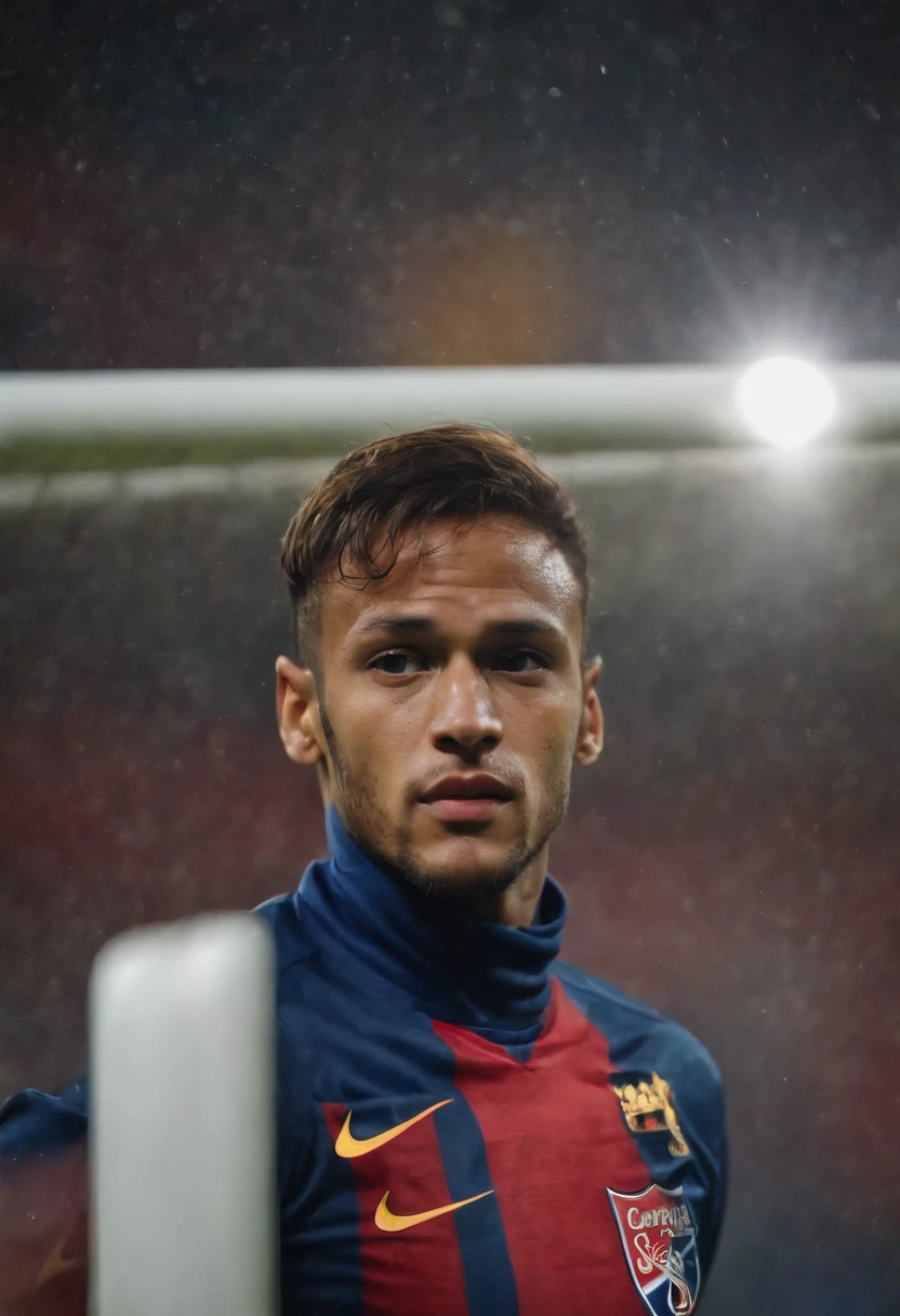 Homem Soccer Player Neymar de queixo grande no Liverpool