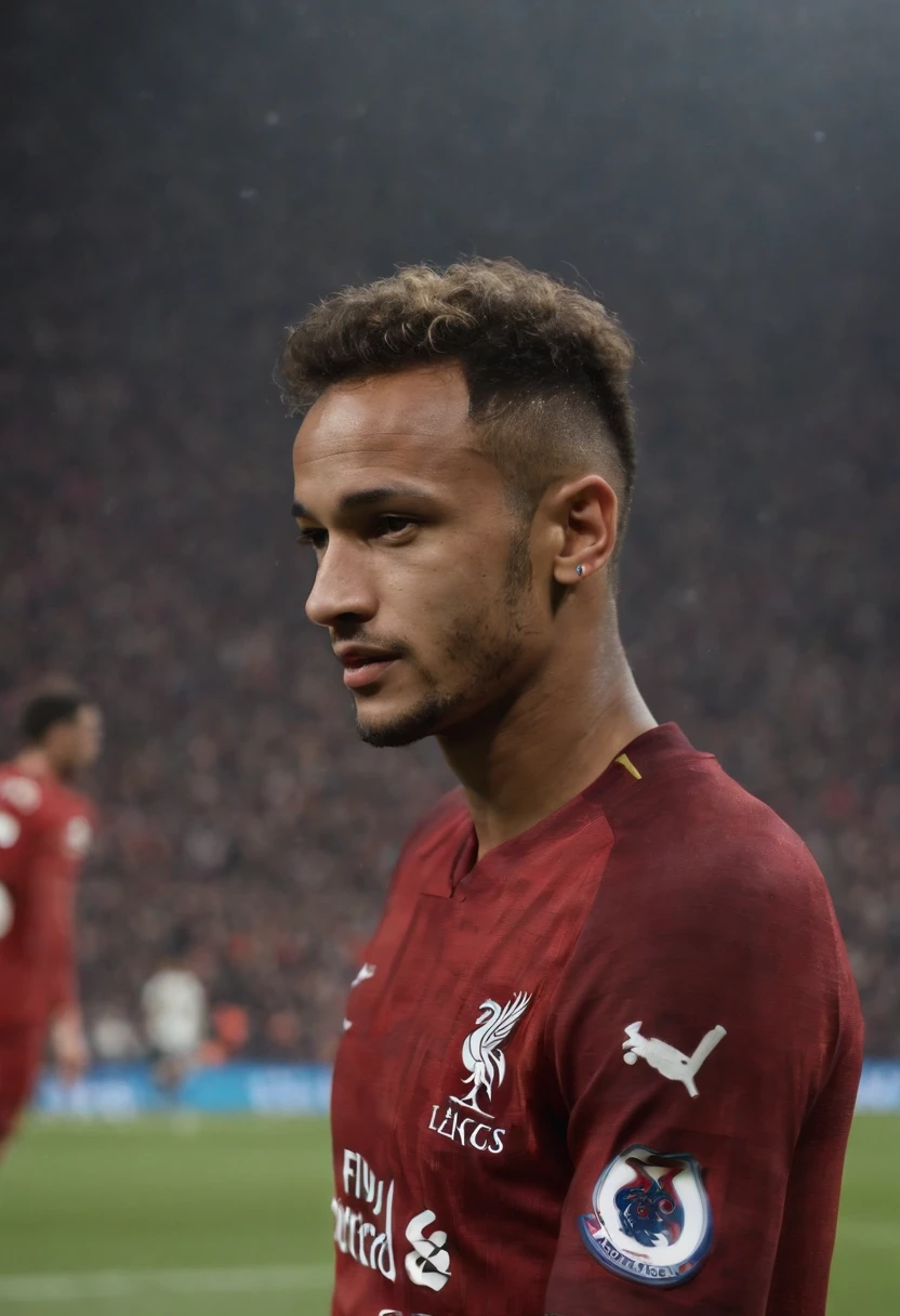 Homem Neymar jr de queixo grande no Liverpool