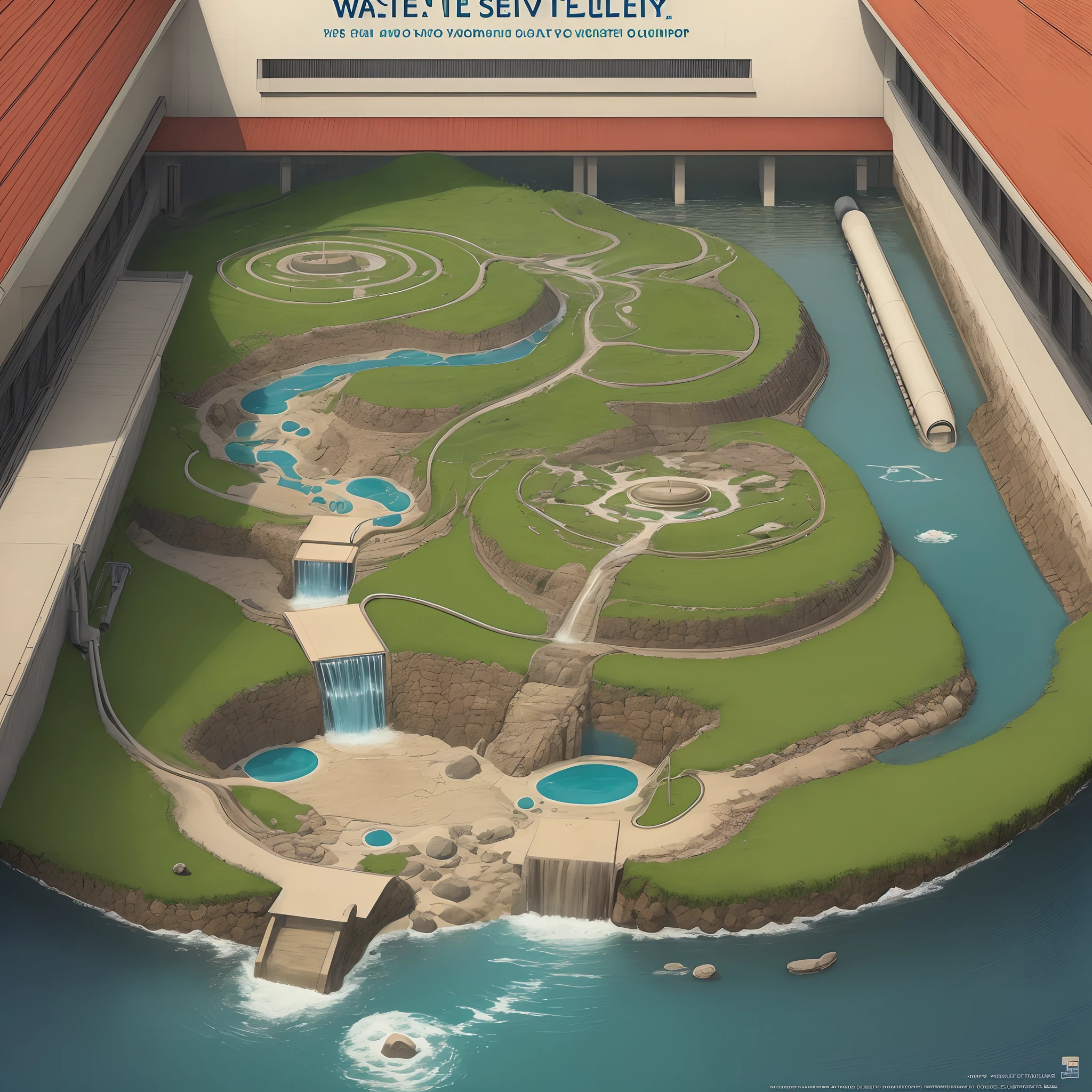 Water supply and drainage propaganda poster