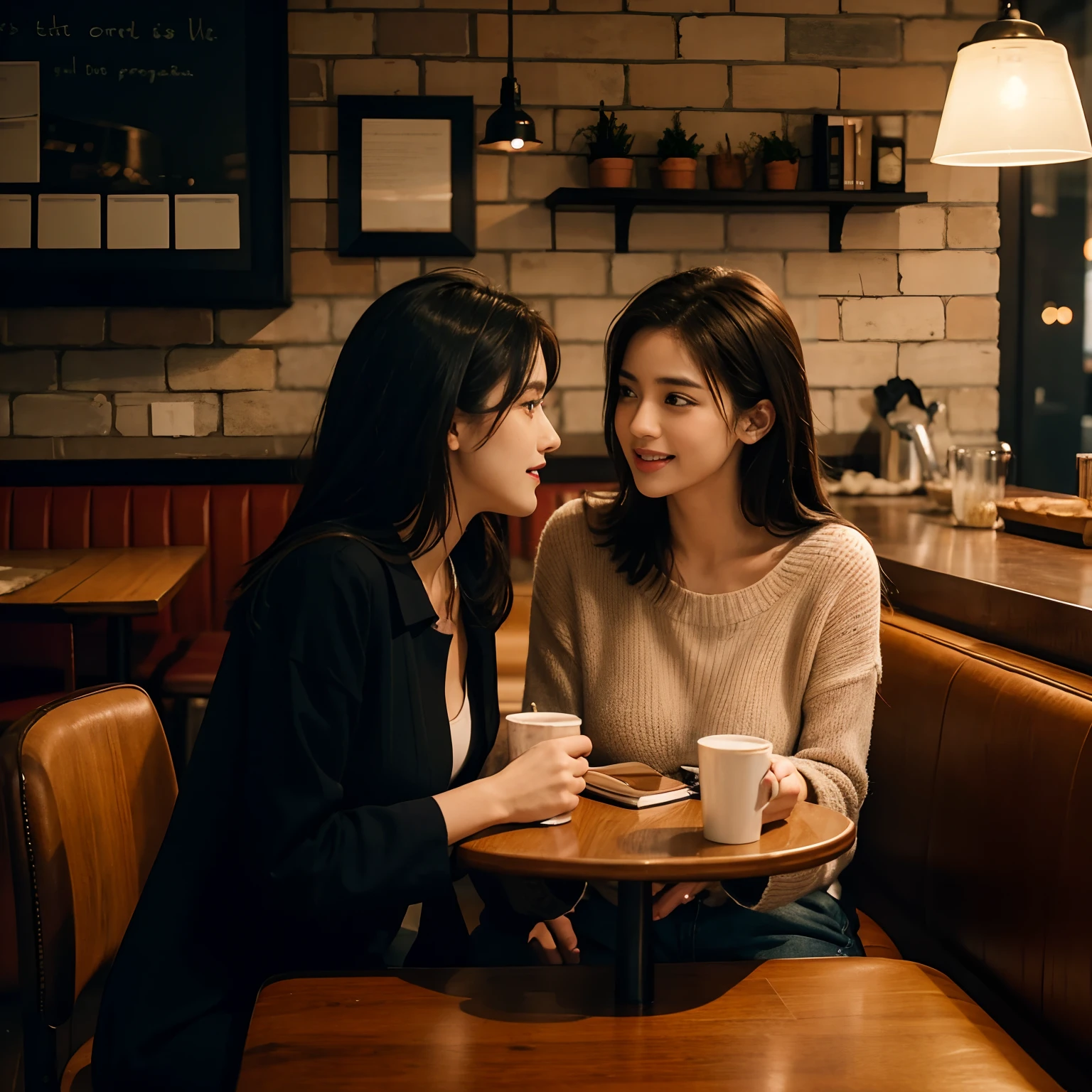 The protagonist woman wears a braless