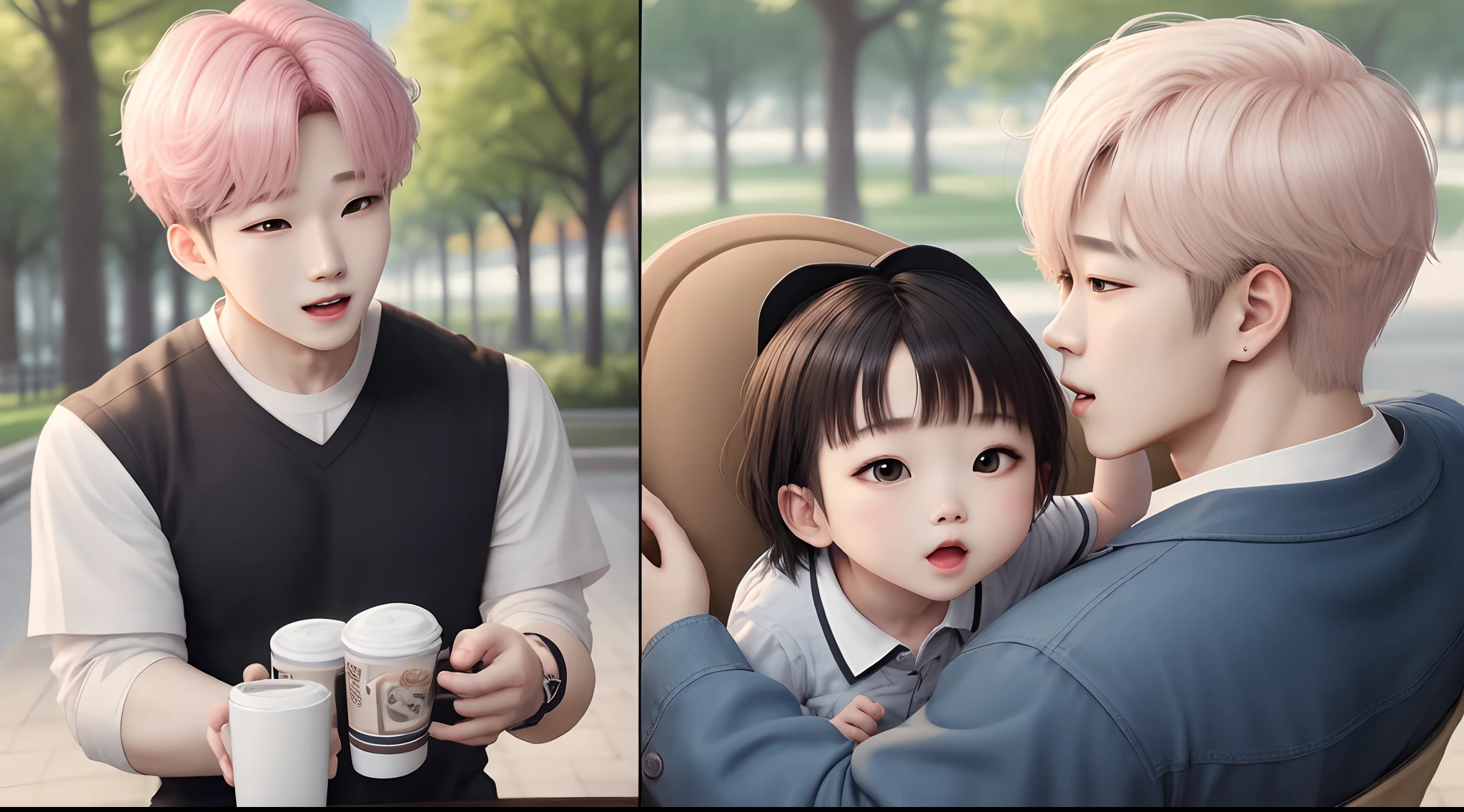 Park jimin as a dad