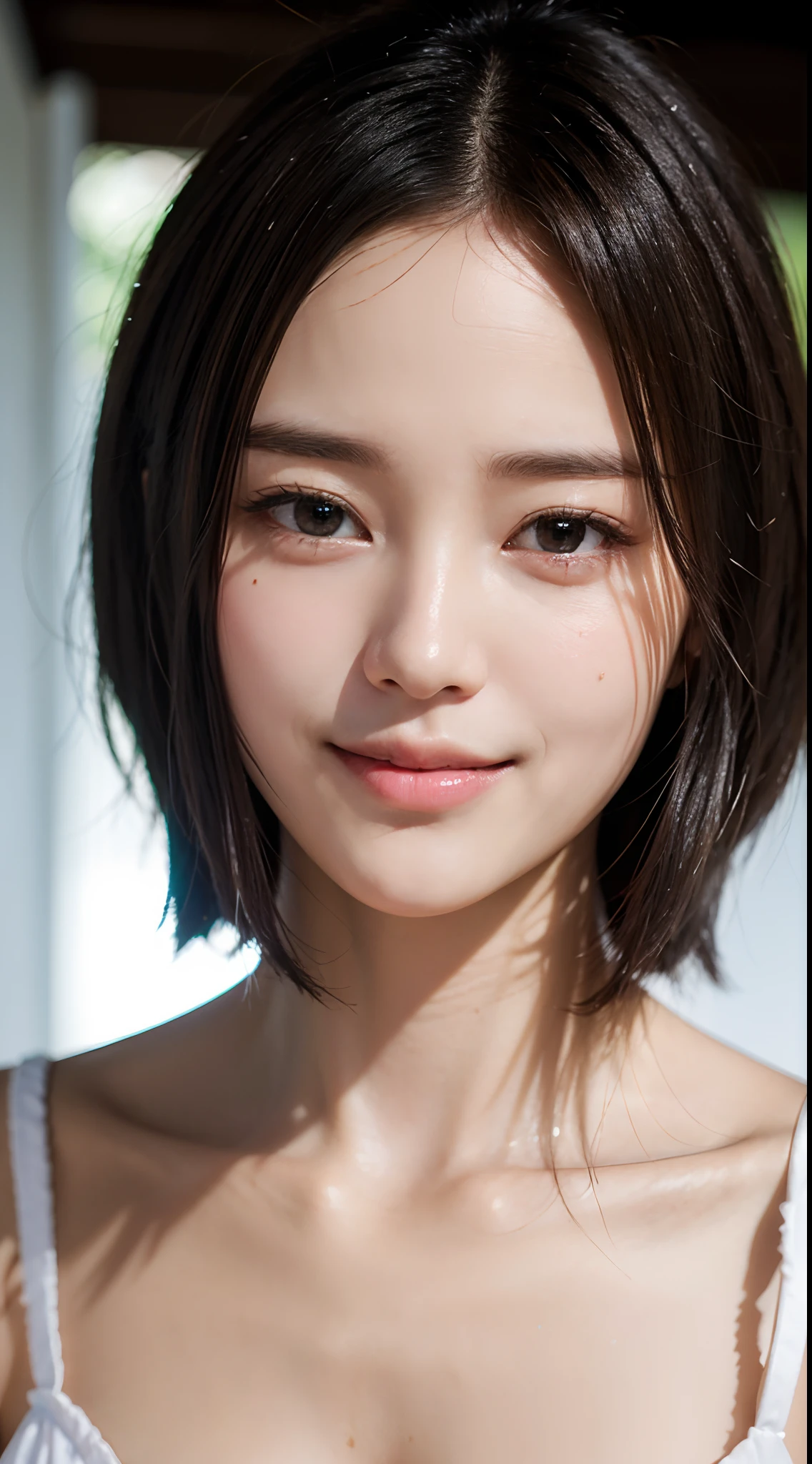 (yinchuan:1.5), a closeup, masterpiece, top-quality, Raw foto, Photorealsitic, faces, unbelievable Ridiculous, beautiful a girl, cute little, shorth hair, depth of fields, hight resolution, ultra-detailliert, short blonde hair、finely detail, ighly detailed, extremely detailed eye and face, Sharp pupils, Realistic pupils, foco nítido, Cinematic lighting、a smile