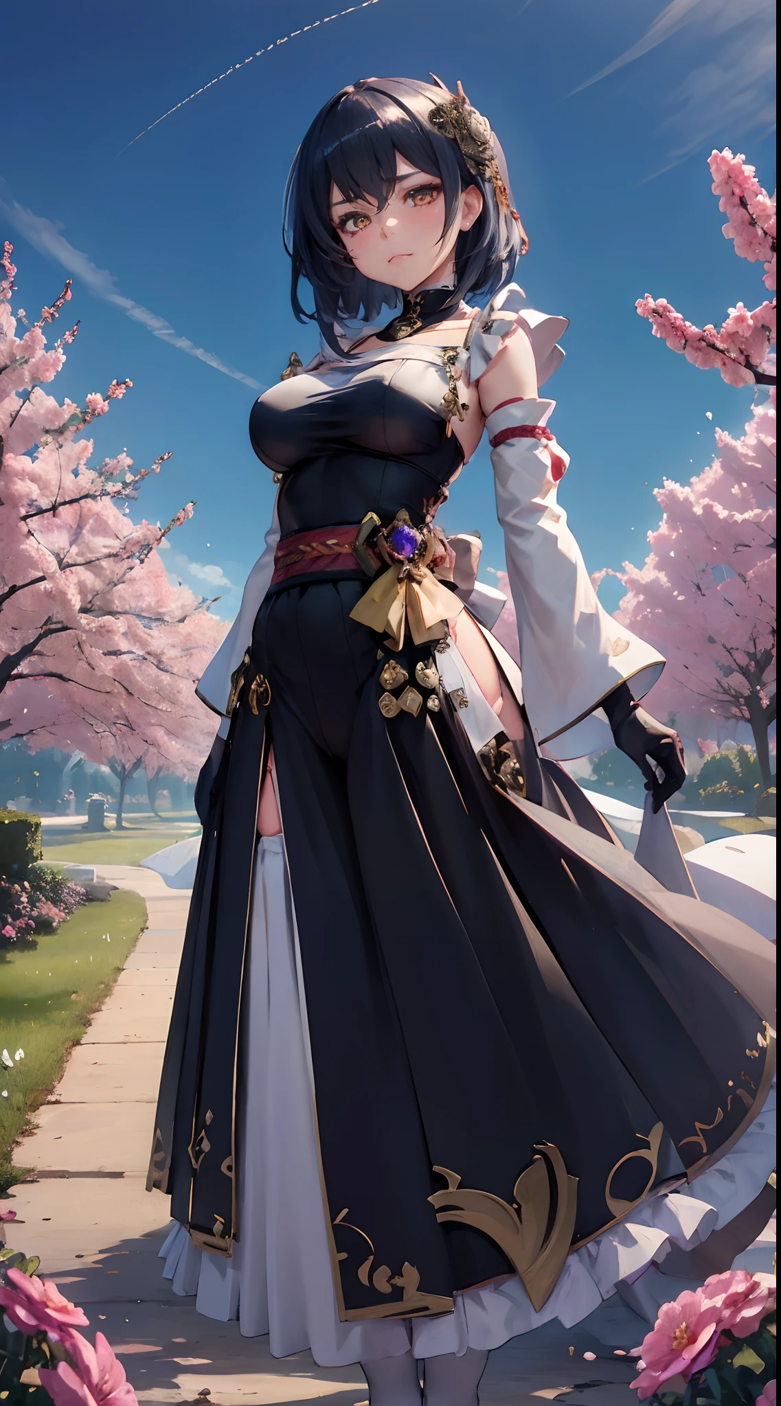 a woman with red wings, white hair on the shoulder, eye white, cleriga, wearing a light pink kimono , blue sunglasses, de corpo inteiro, in a style that combines dungeons and dragons art, oil painting, complex lighting, water colour, fancy, defined lines, saturated flat cores, film composition, perspective, Sketch Style, ultra-realistic, HD, with warm colors.