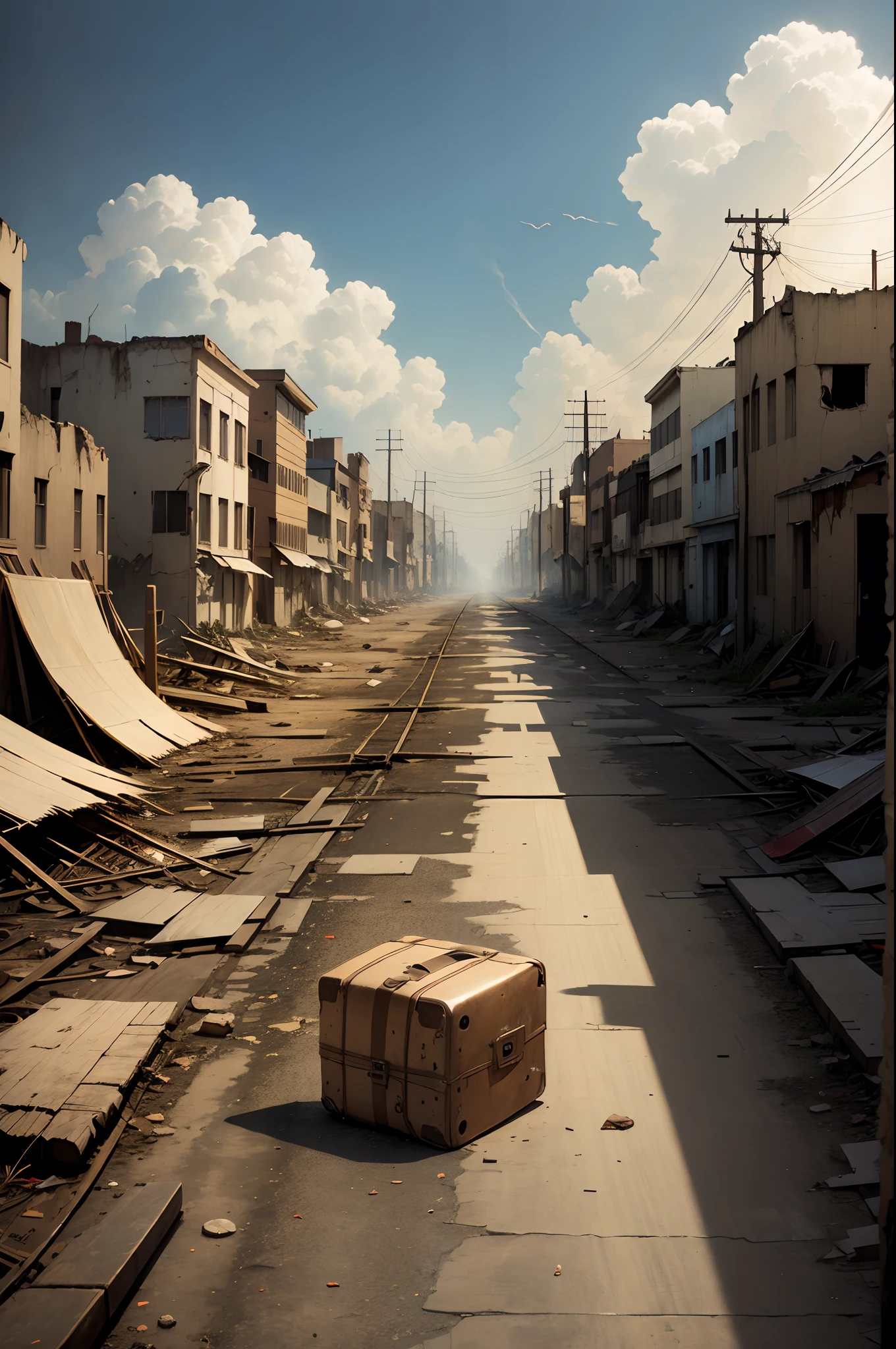 (Armageddon),Dilapidated city,Dilapidated streets
Hungry people roam the streets