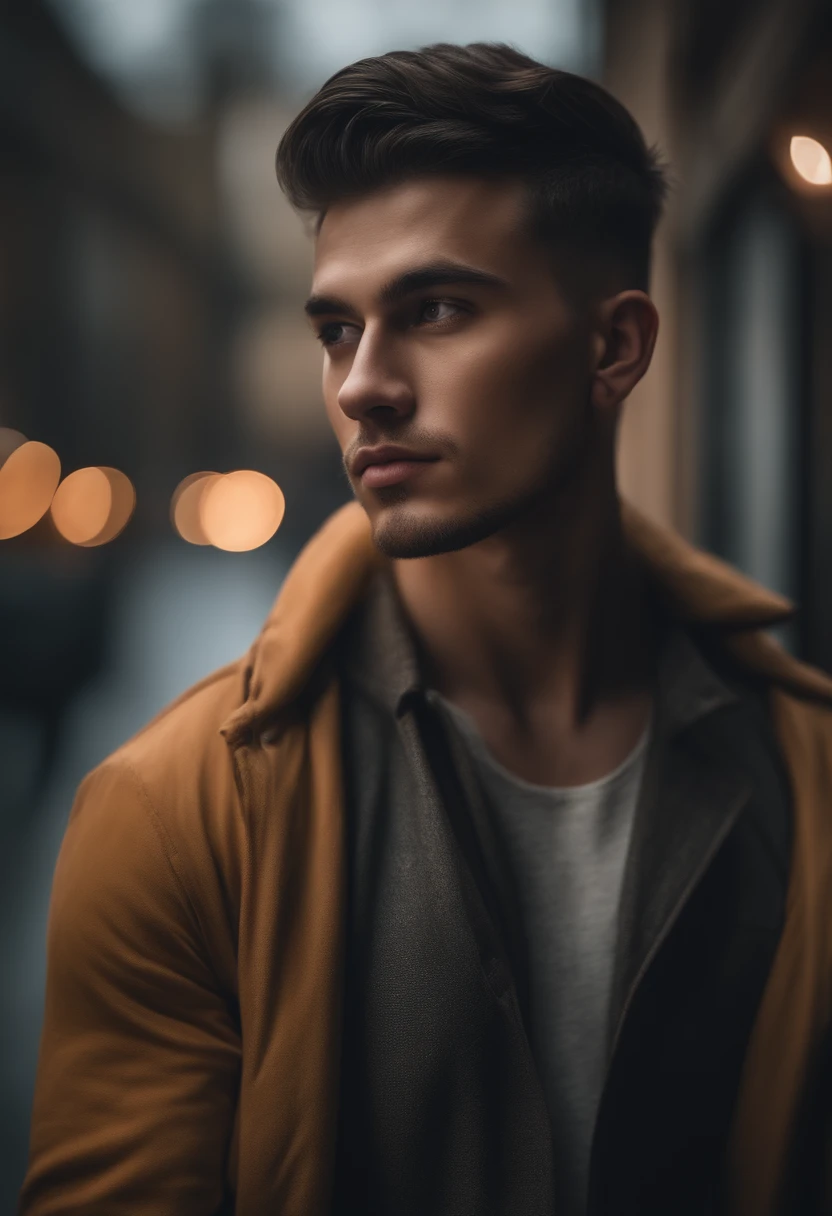 Change background cyber handsome boy