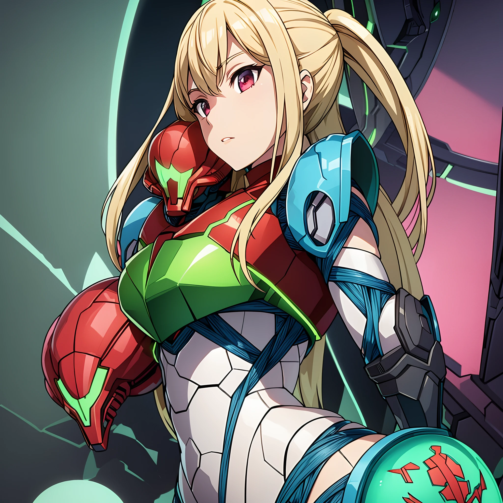 Uma girl, Metroid Samus, detalhe.