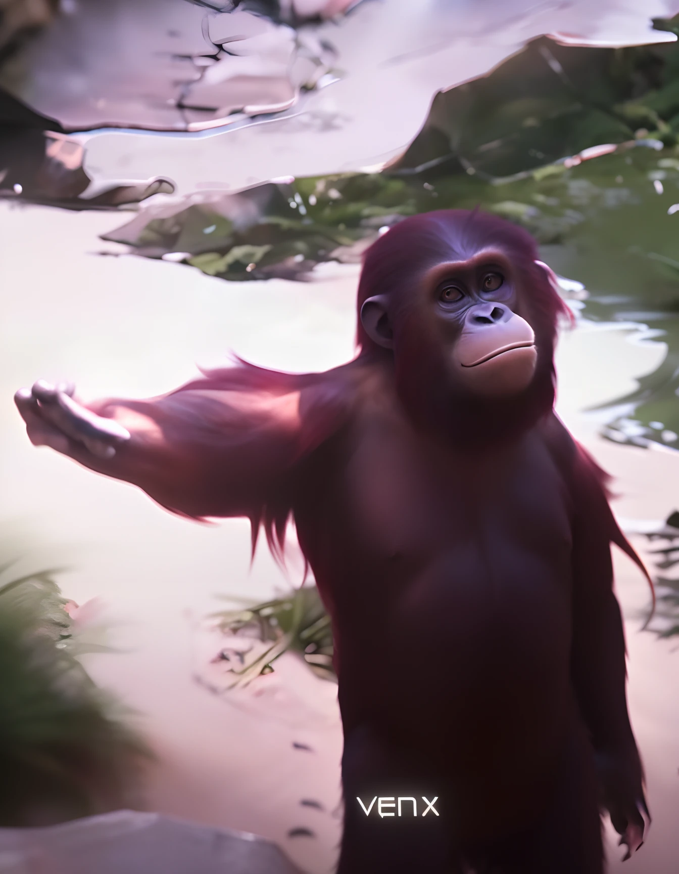 (a monkey:1.1,standing up:1.1,arms out:1.1,dabbing:1.1,very expressive:1.1,bored ape nft,orangutan,angry,detailed fur:red fur,hd),(best quality,4k,8k,highres,masterpiece:1.2),ultra-detailed,(realistic,photorealistic,photo-realistic:1.37),vivid colors,sharp focus,physically-based rendering,studio lighting,extremely detailed eyes and face,long eyelashes