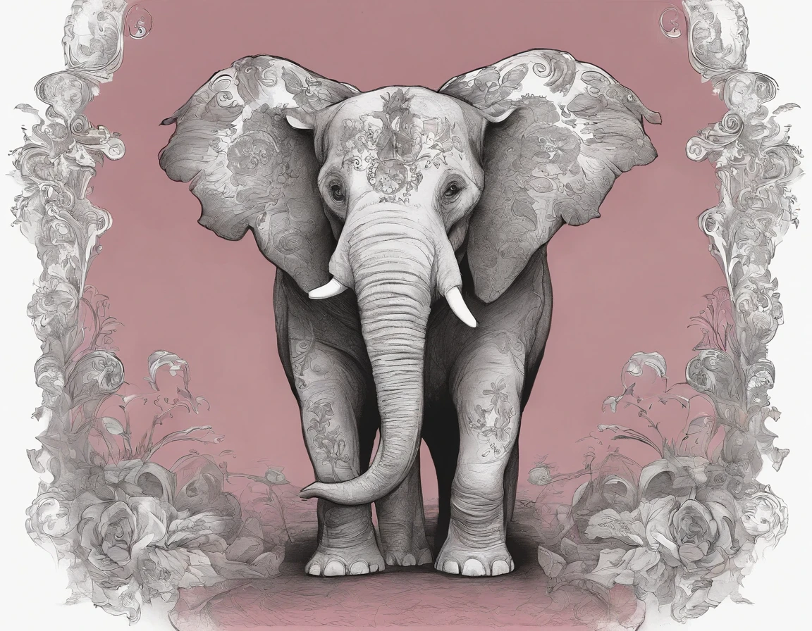 elefante con orejas grandes, estilo dumbo