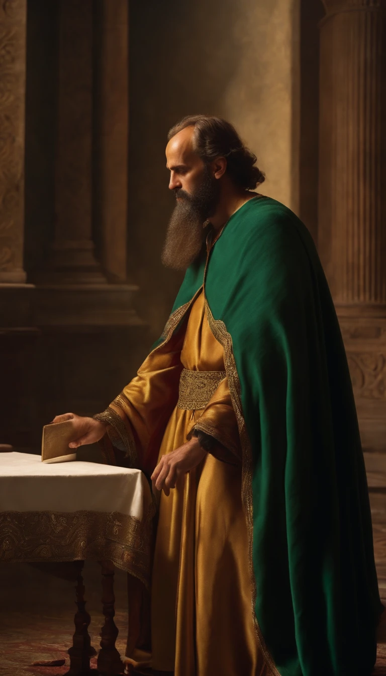 The apostle Paul looked at the screen, roupas compridas, Religion, Ultra foto realsisim