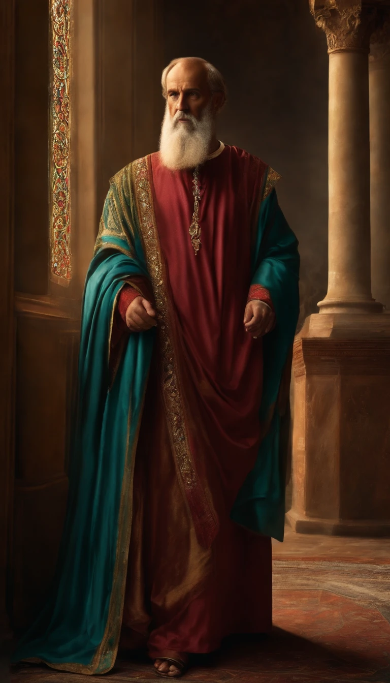 The apostle Paul looked at the screen, roupas compridas, Religion, Ultra foto realsisim
