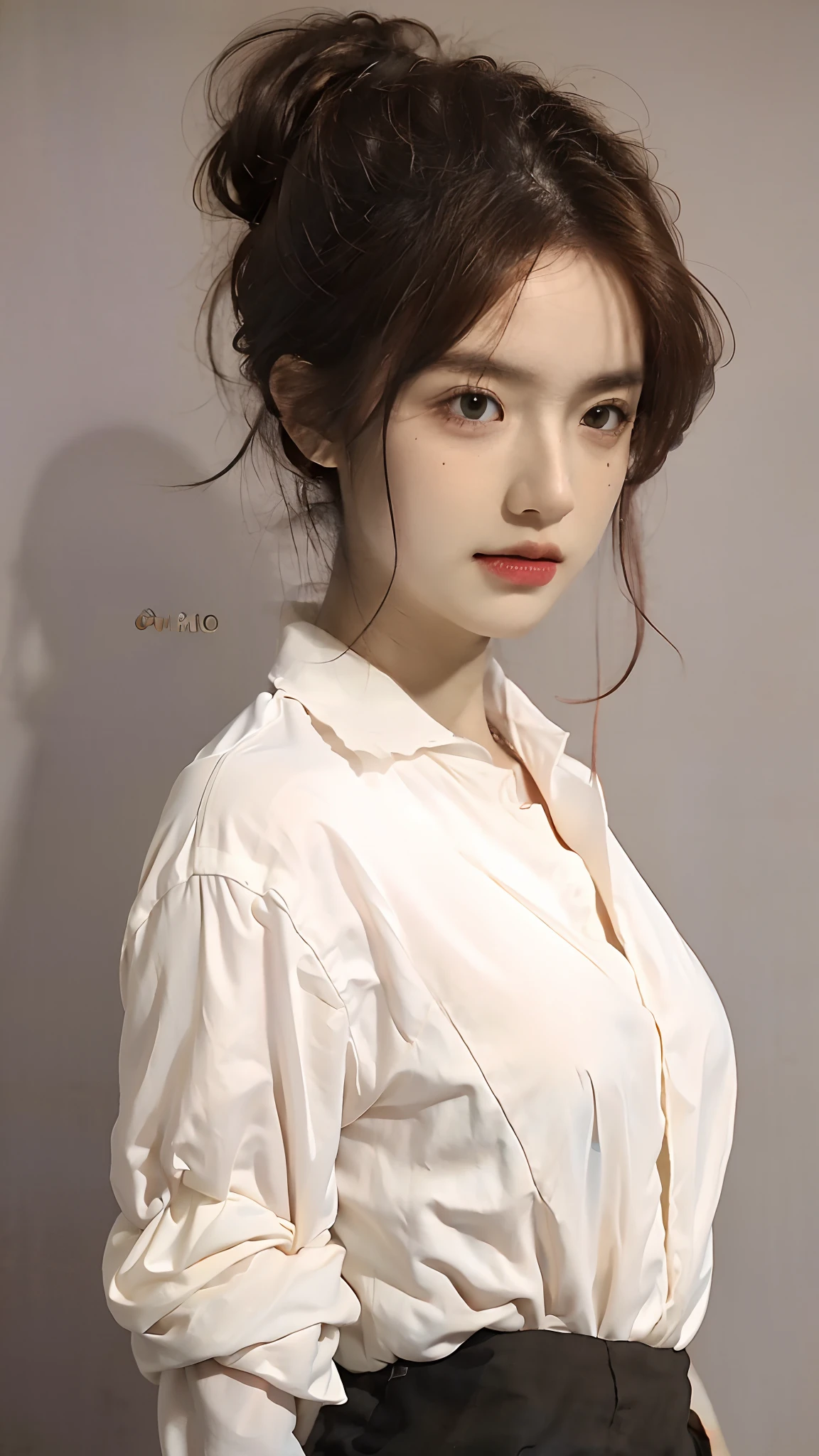 photorealestic,Delicate depiction of facial features,The skin texture is clear,plethora of colors,Movie chasing light,Photos are as real,Brown pupils,
