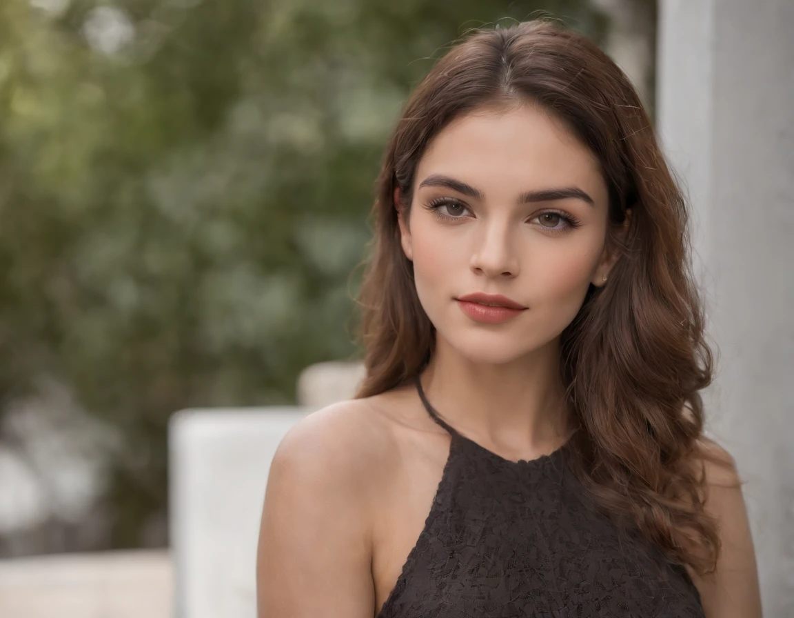 Photo of a 21-year-old ((Chica COLOMBIANA)), .RAW, beautiful woman, labios de fresa entreabiertos, Hoyuelos, mirada anhelante, (extra long wavy brown hair), ((Cara detallada)), ((Detailed facial features)), (Piel finamente detallada), Pale skin, (Escote profundo detallado vestido transparente profundo con escote en V),(hermoso pecho), ((tacones altos)), (Pose arrodillada en la calle),((Entorno de mega ciudad cyberpunk)), (cold colors), humid, humid, Reflexiones, (Obra maestra) (perfect ratio)(foto realista)(La mejor calidad) (Detallado) fotografiado con una EOS R5 de Canon, Lente de 50 mm, f/1,8, HDR, (8k) (papel tapiz) (cinematic lighting) (Dramatic lighting) (foco nítido) (intrincado),((Looking at camera)),(Disparo de vaquero), SENTADA EN SOLO BIKINI DIMINUTO(1,2), cuerpo entero.