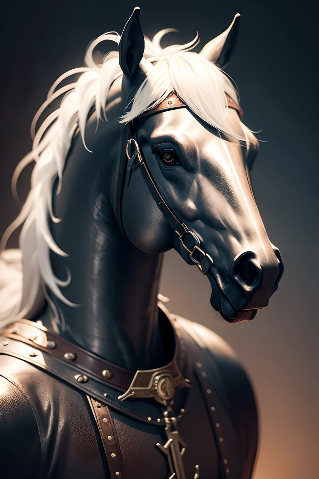 Metal horse head