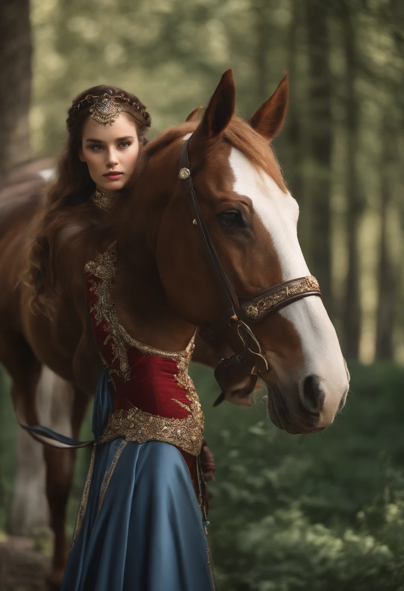 Une fille en queue de cheval courte est debout en costume, yeux clairs, corps parfait, (Regardez le spectateur:0.8), (pureerosface_v1:0.2), detached sleeves, ouvrir bouche, Bangss, 1fille, Sparkly Skin, (Masterpiece;1.0), (photoreallistic:1.4), (mise au point nette:1.2),