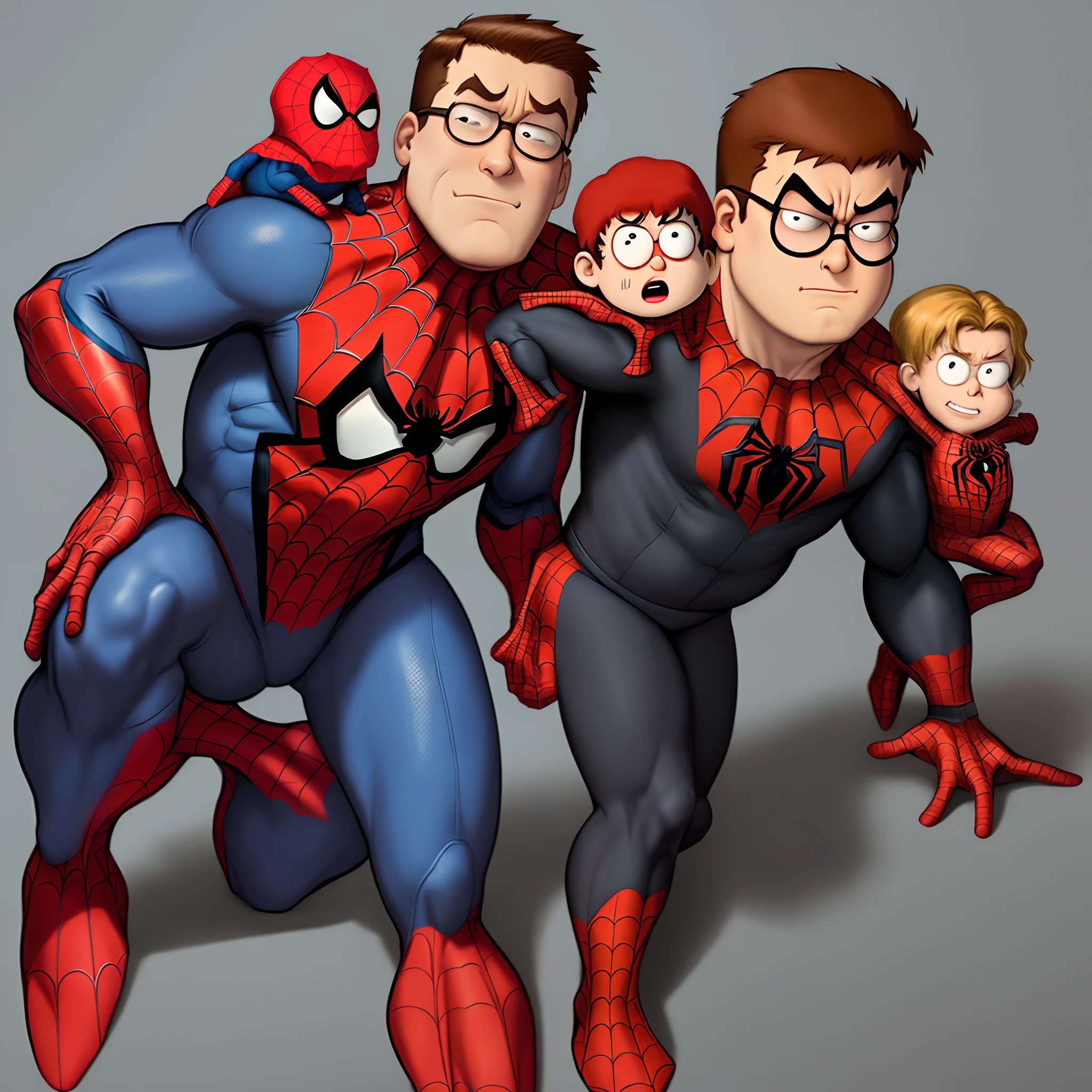 Spider-man, Peter griffin , family guy