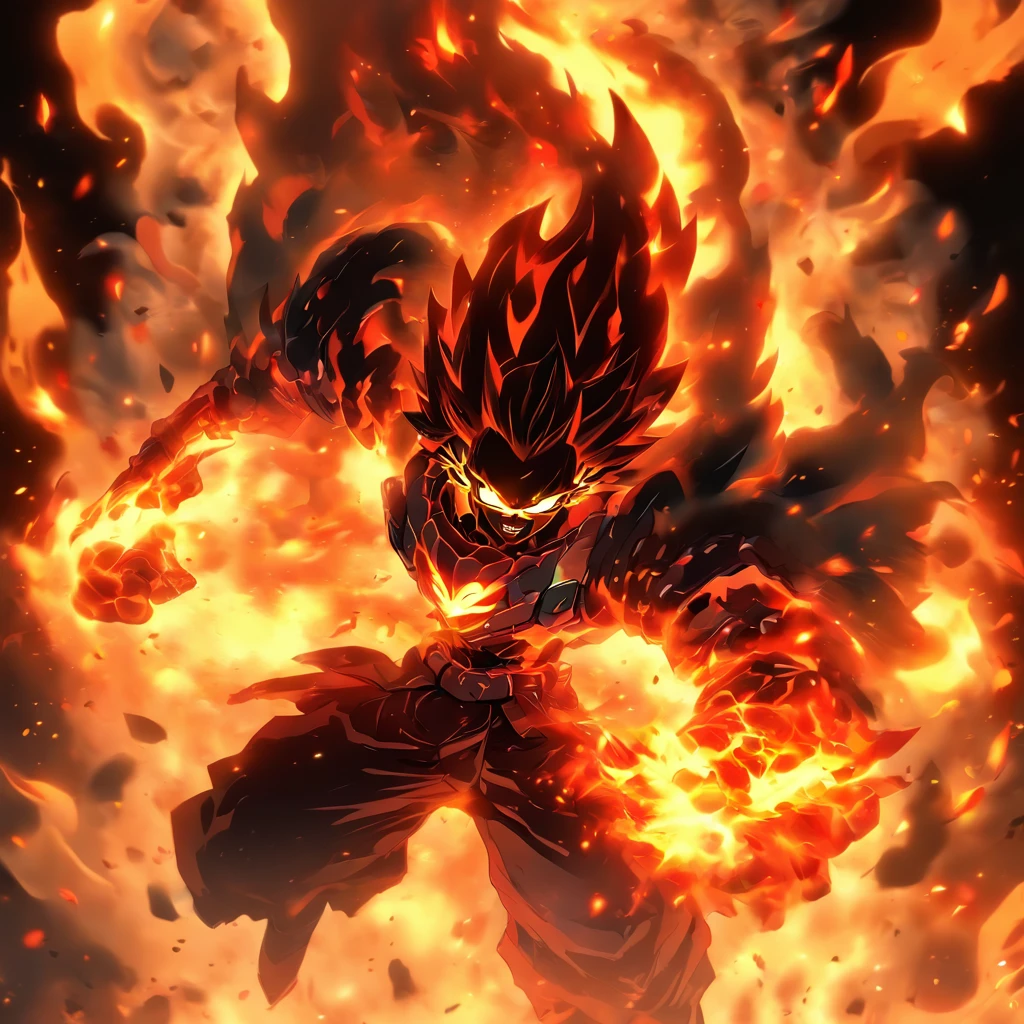 Fire Ghost, Calamity, Unbridled Destruction, A burst of searing brimstones erupts from ghost, masterpiece, best quality