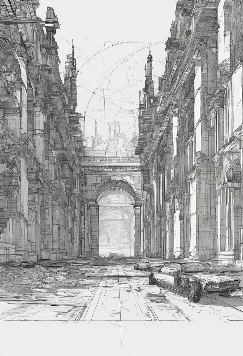 apocalyptic city，ruined buildings，postapocalyptic，Zdzislaw Beksiński，madmax: Fury Road，low key lighting，tmasterpiece，Detailed details，k hd，Tyndall effect
