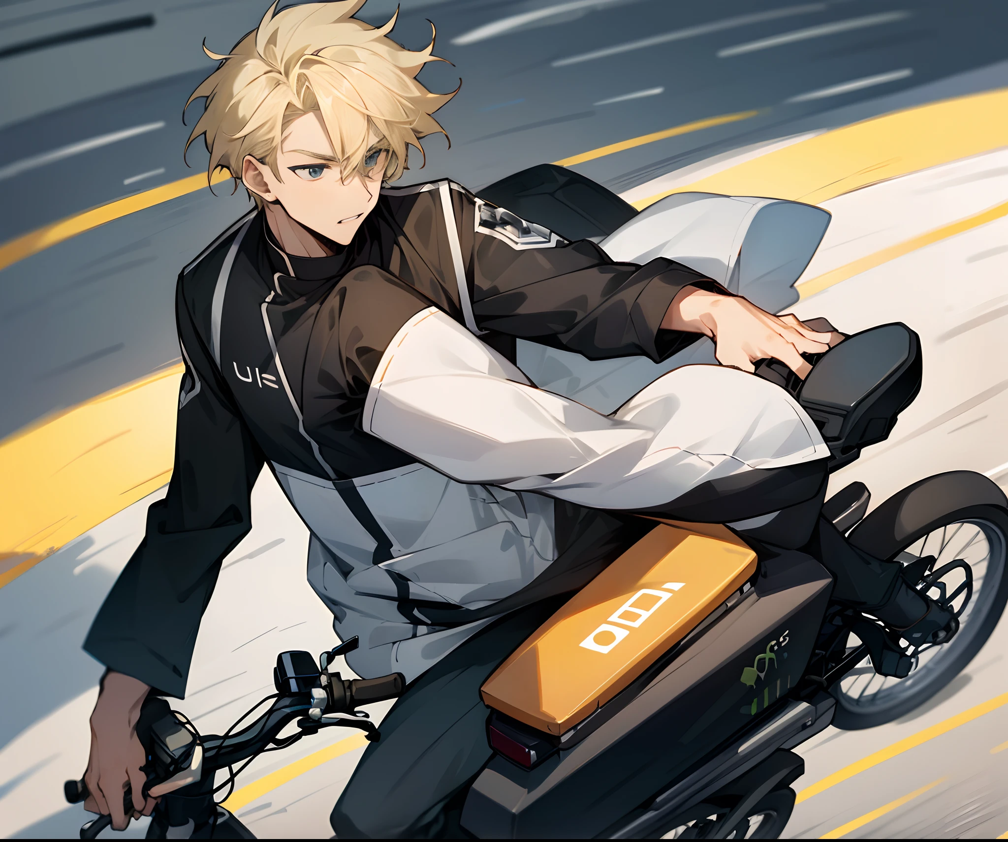 Uber Eats Delivery Man motor bikes male people a blond