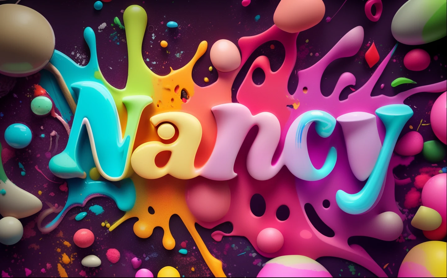 Un primer plano de un nombre colorido hecho de pintura, colores vibrantes y realistas, Color vibrante, Colores vibrantes y expresivos, colores vibrantes, vibrante y colorido, colorful vivid octane render, Color vibrante y vivo, Render de octanaje colorido, Colores vibrantes, colorido y vibrante, colores vivos y vibrantes, Colores vibrantes, colores fuertes y vibrantes, colores muy vibrantes, colores vibrantes