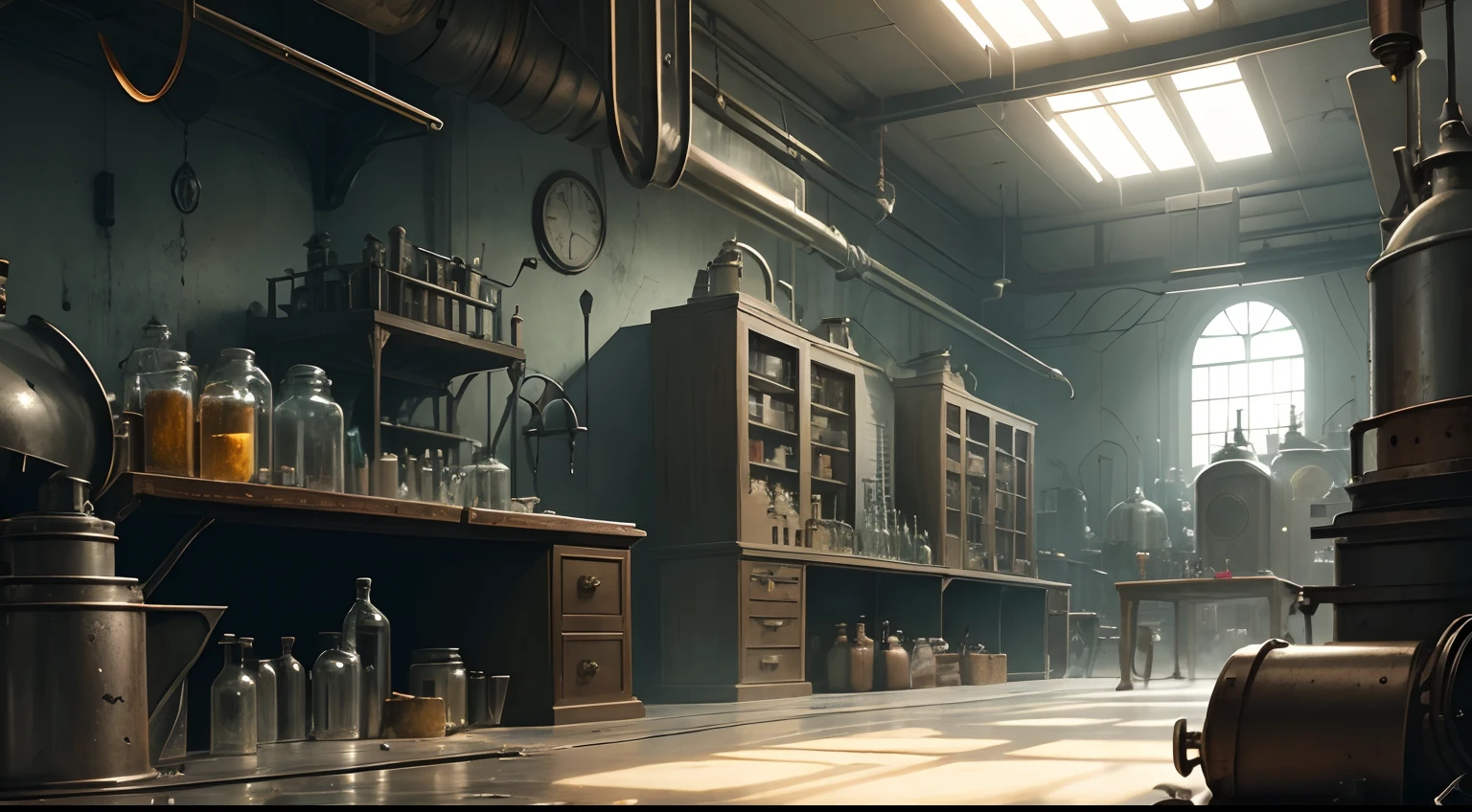 Inside a laboratory that handles poisonous and deleterious substances　Fantasy world